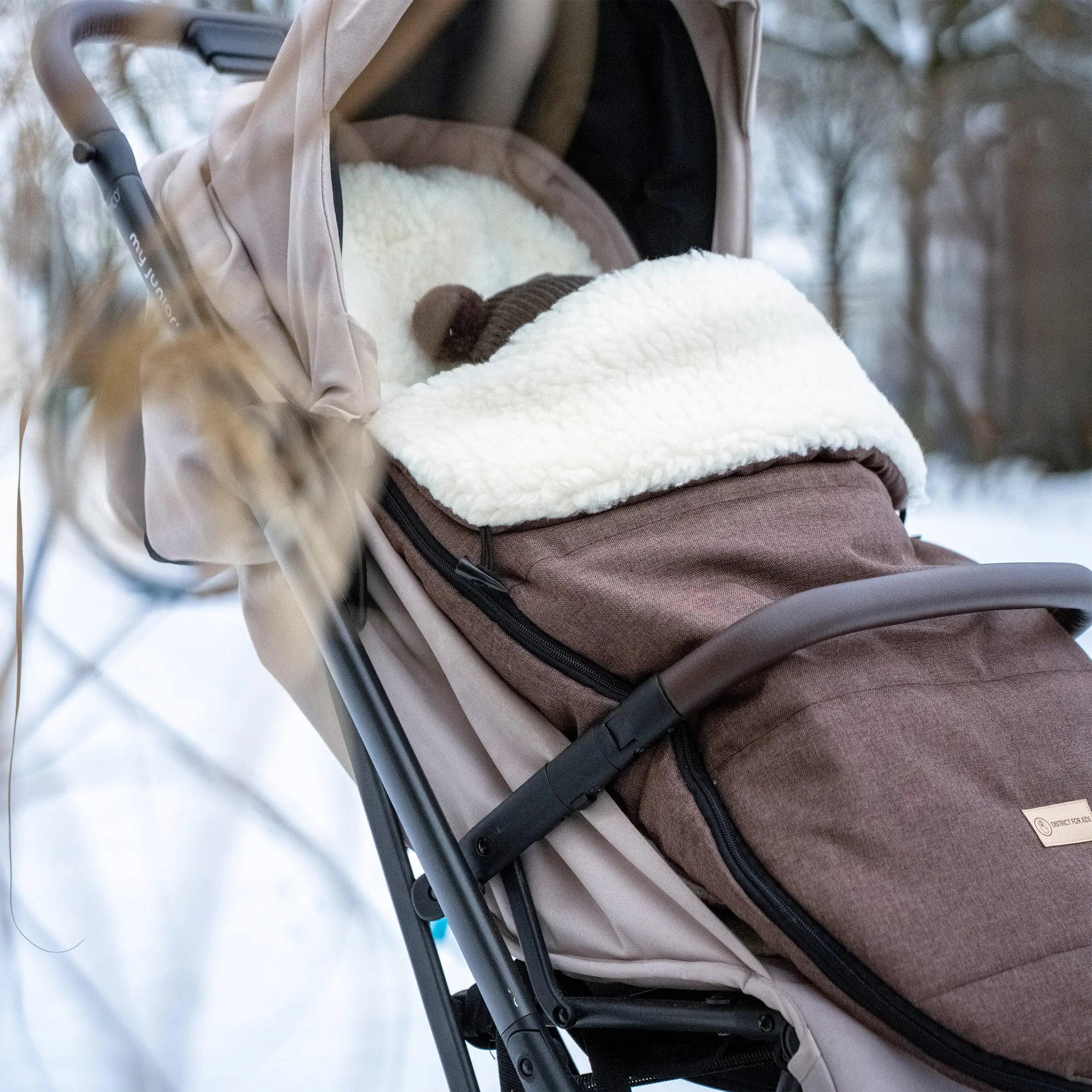 Winterfußsack wasserabweisend Innenfutter aus Merinowolle - Kinderwagen District for Kids