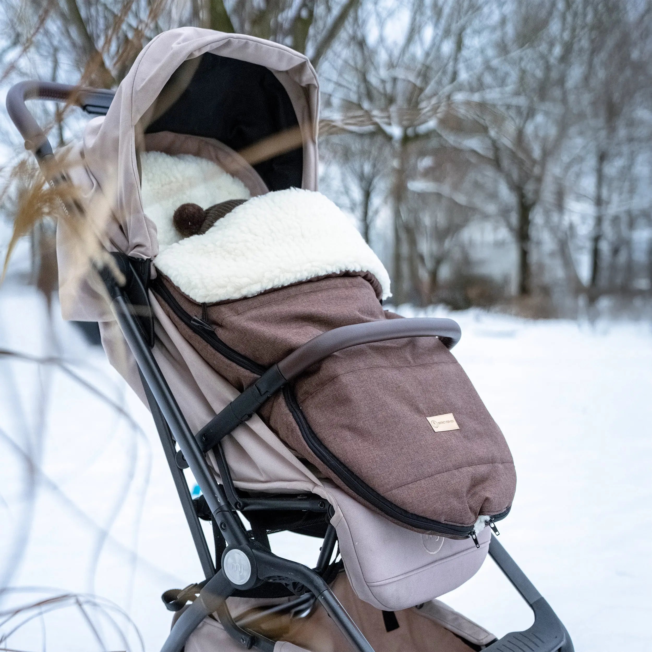 Winterfußsack wasserabweisend Innenfutter aus Merinowolle - Kinderwagen District for Kids