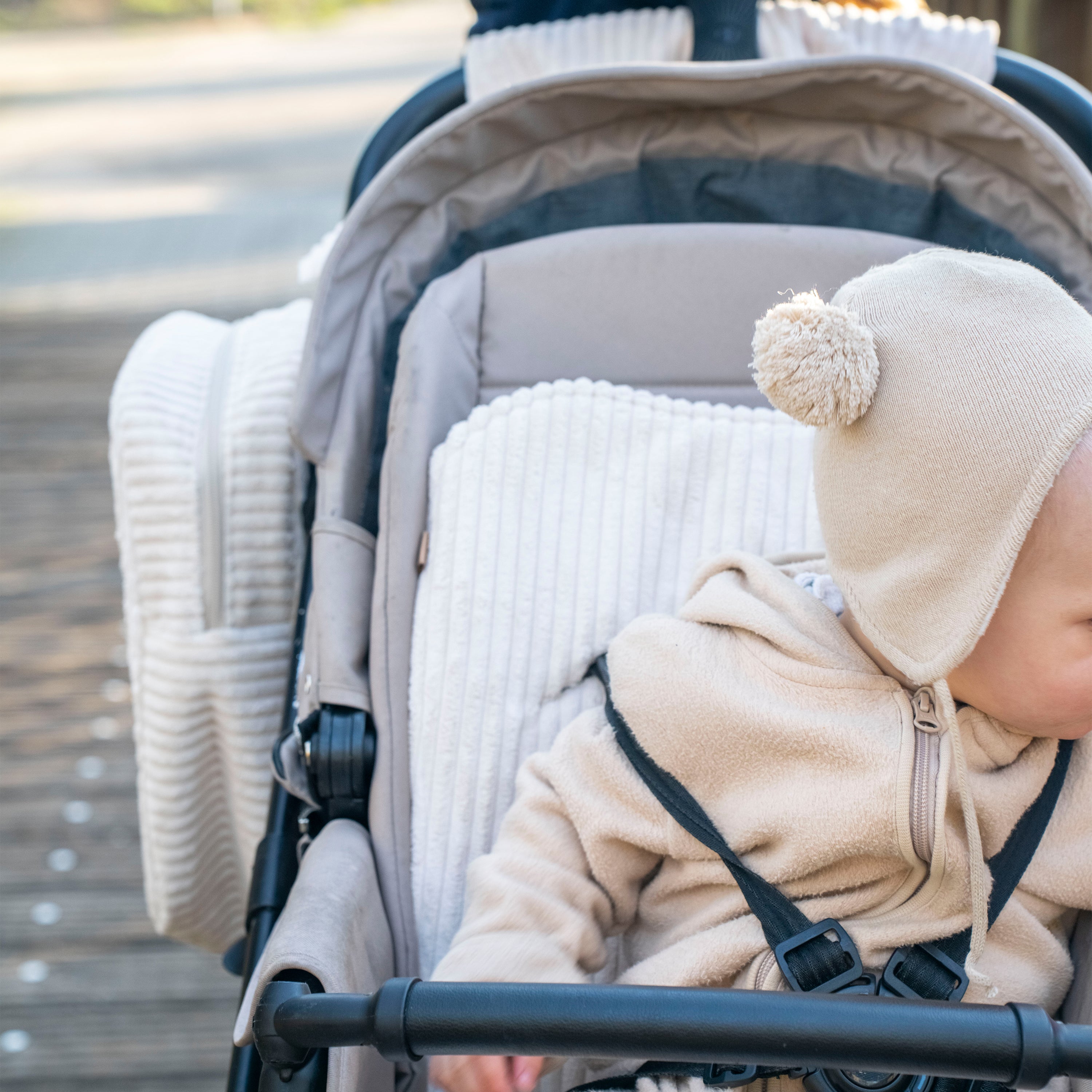 Sitzauflage Cord für den Kinderwagen Cord -universell passend - Sitzauflage
