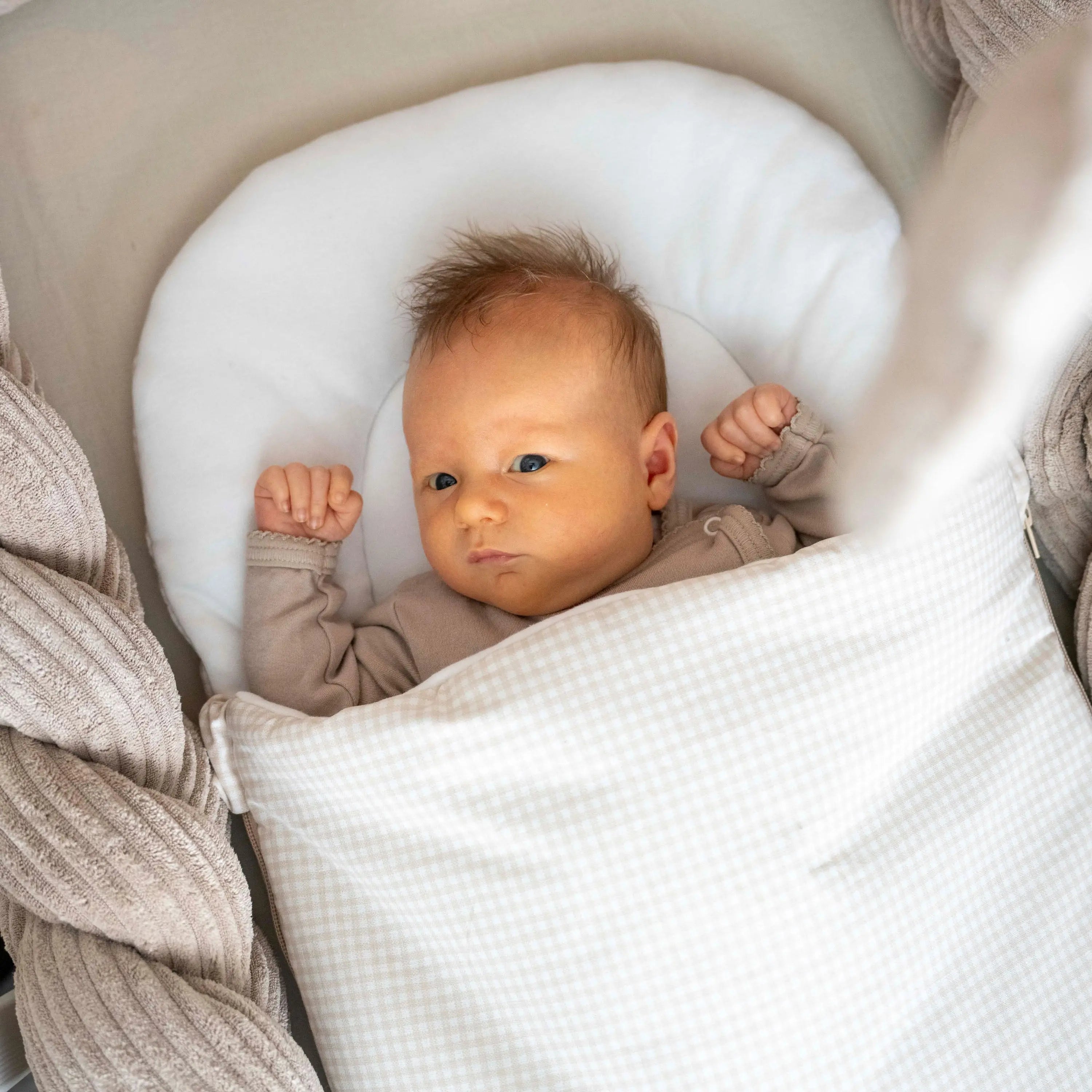 Babyschlafsack Sleepy Baumwolle kariert – Ganzjahresschlafsack - Babyschlafsack