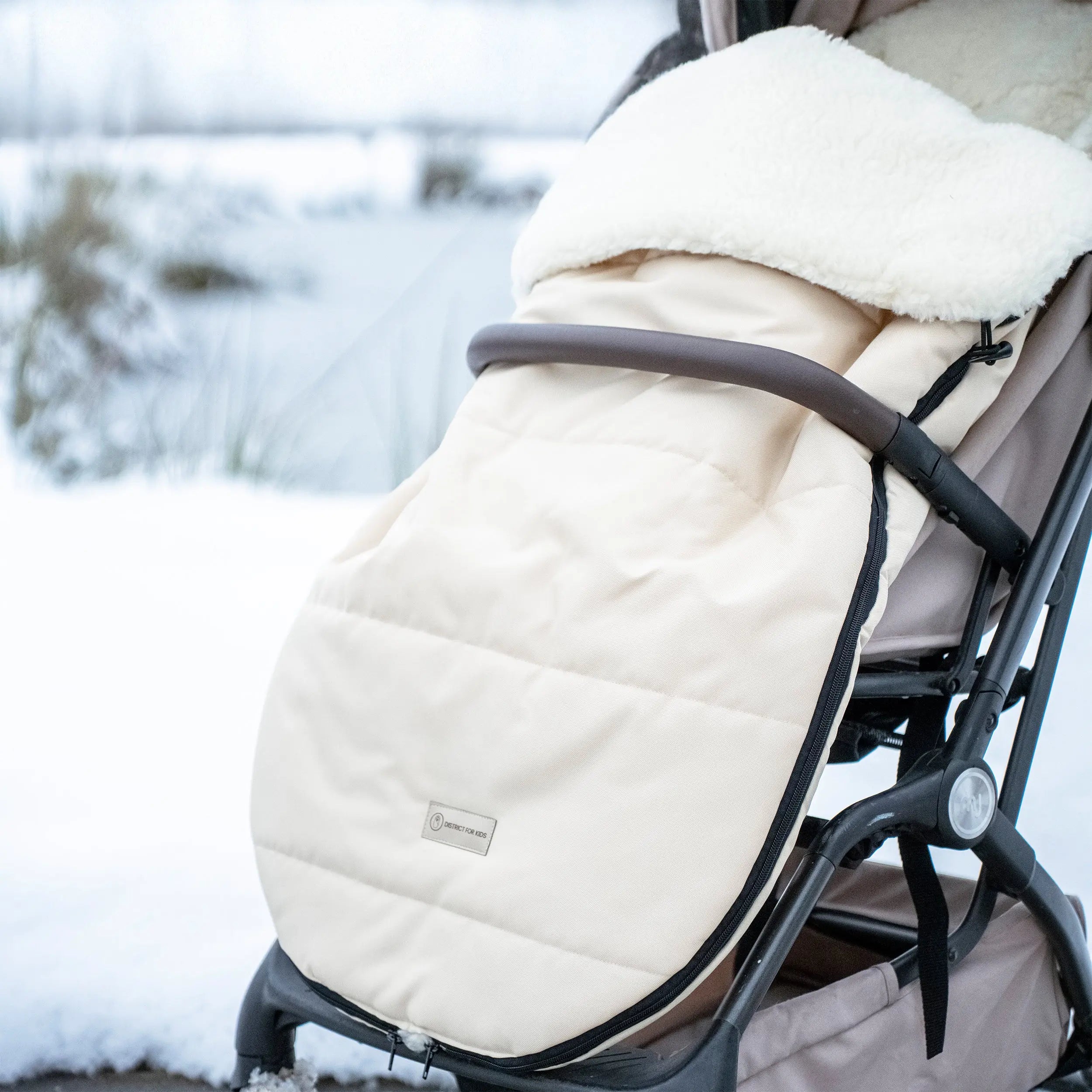 Winterfußsack wasserabweisend Innenfutter aus Merinowolle - Kinderwagen District for Kids