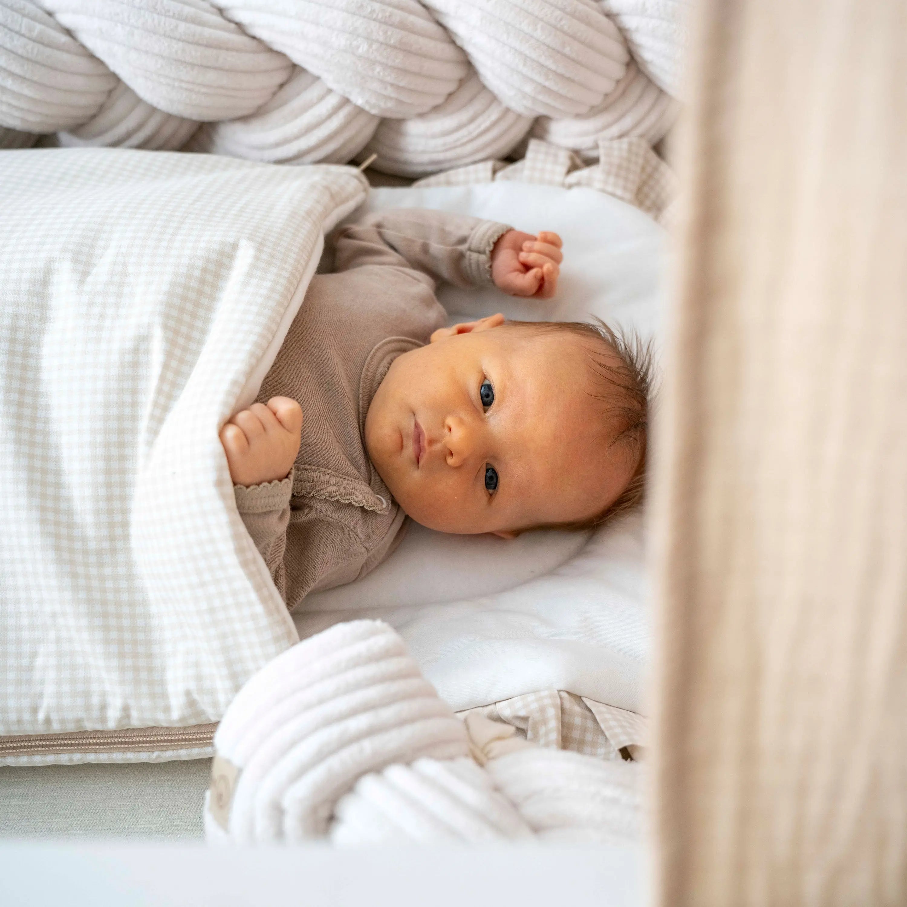 Babyschlafsack Dreamy Baumwolle kariert – Stylischer Ganzjahresschlafsack - Babyschlafsack