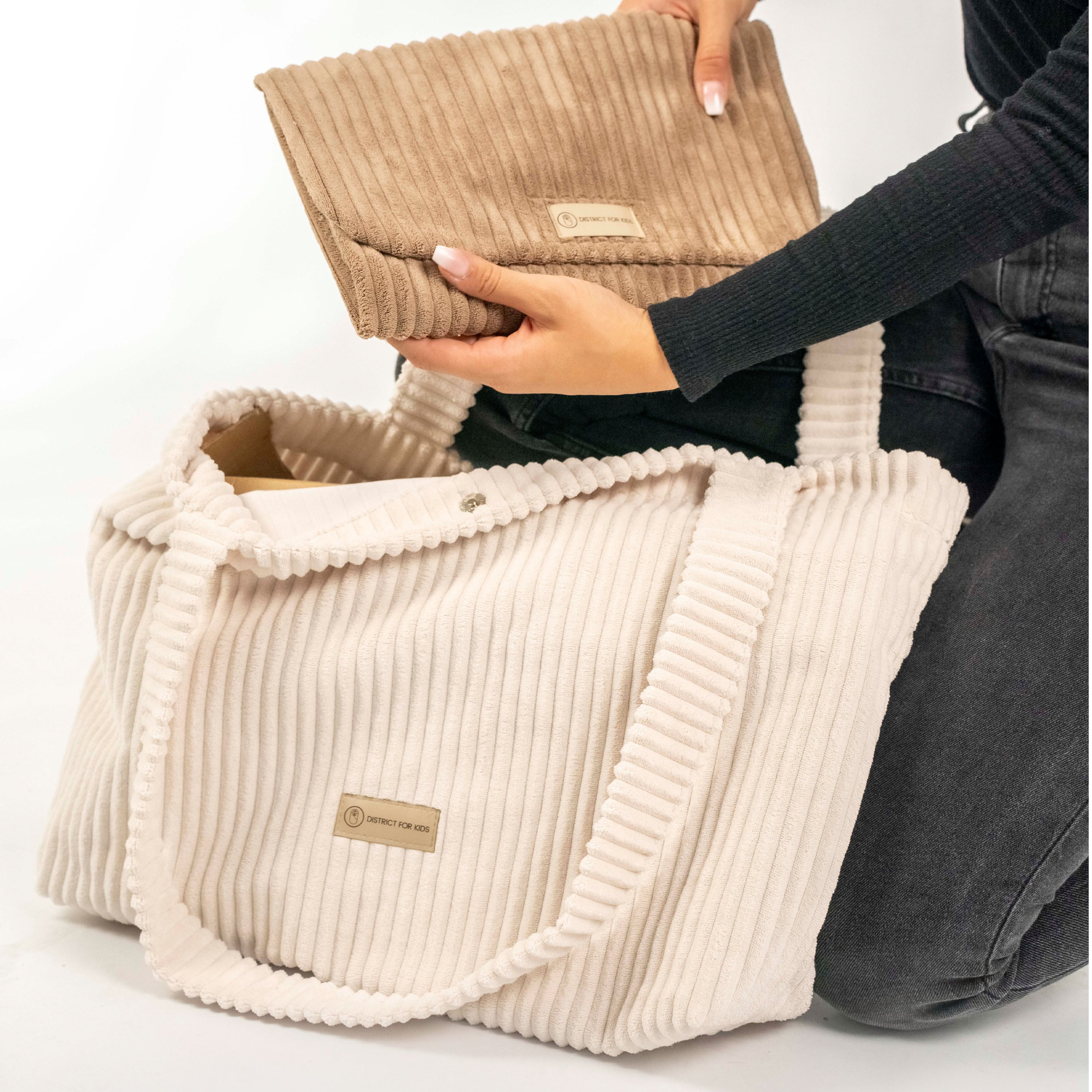 Shopper Mom Bag Cord - Perfekt für den Alltag Kinderwagen Cross Shoulder - Wickeltasche