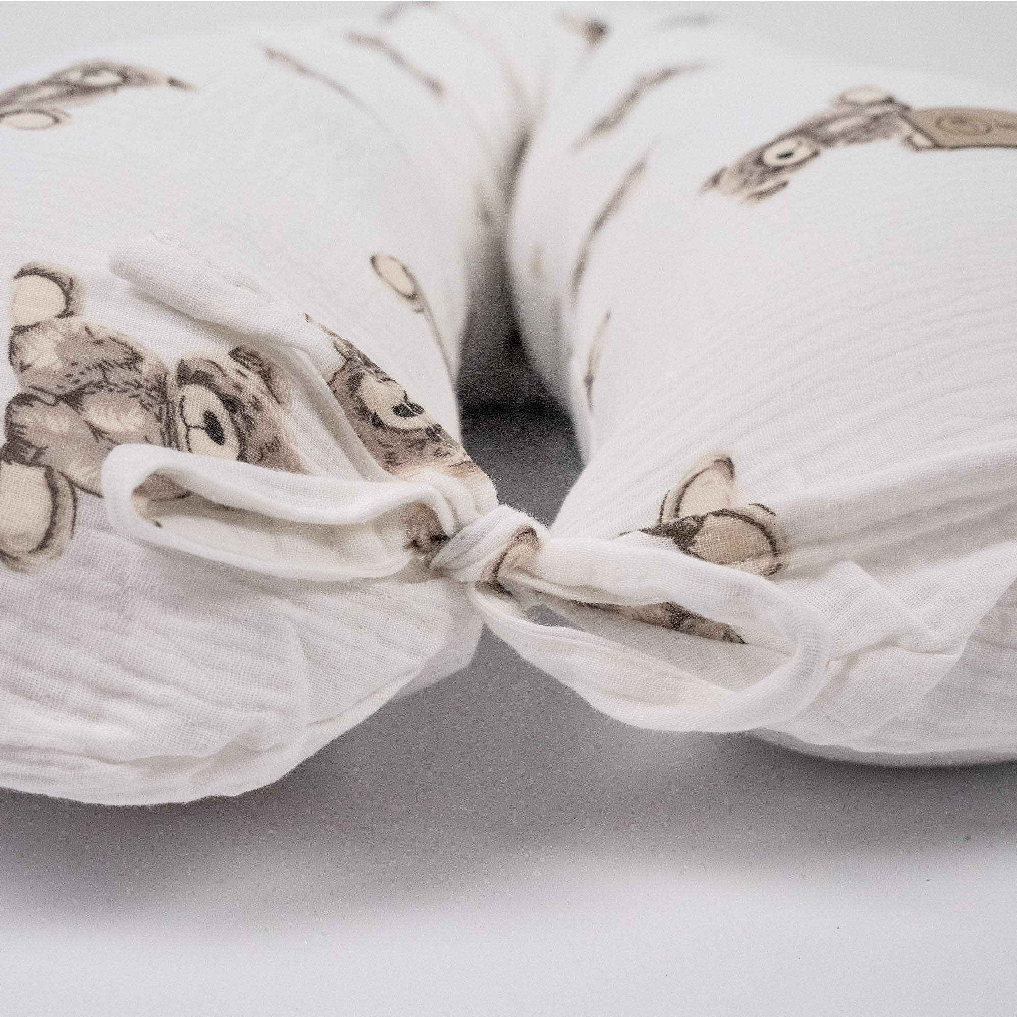 Stillkissen & Schwangerschaftskissen Musselin XXL | Teddybär - Stillkissen