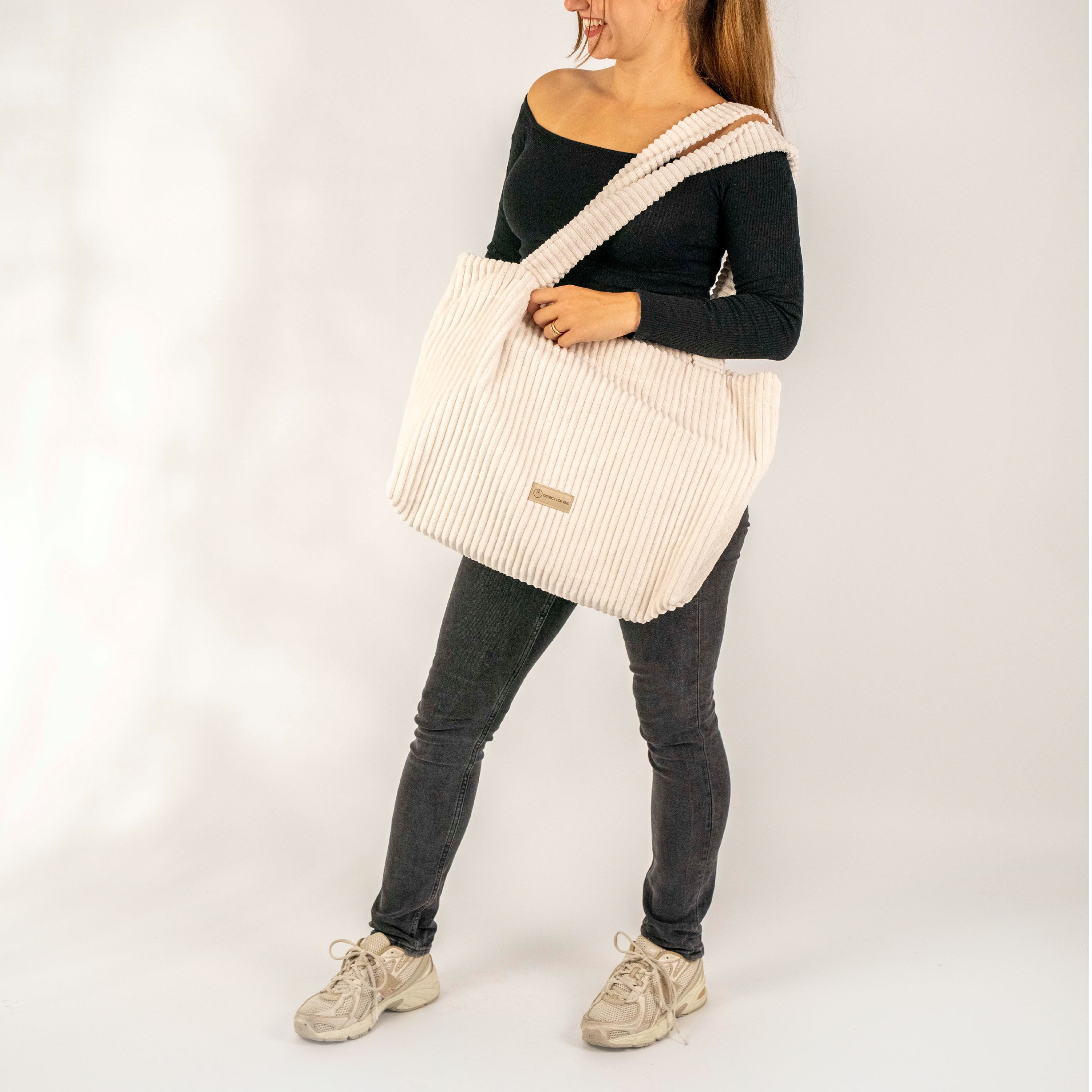 Shopper Mom Bag Cord - Perfekt für den Alltag Kinderwagen Cross Shoulder - Wickeltasche