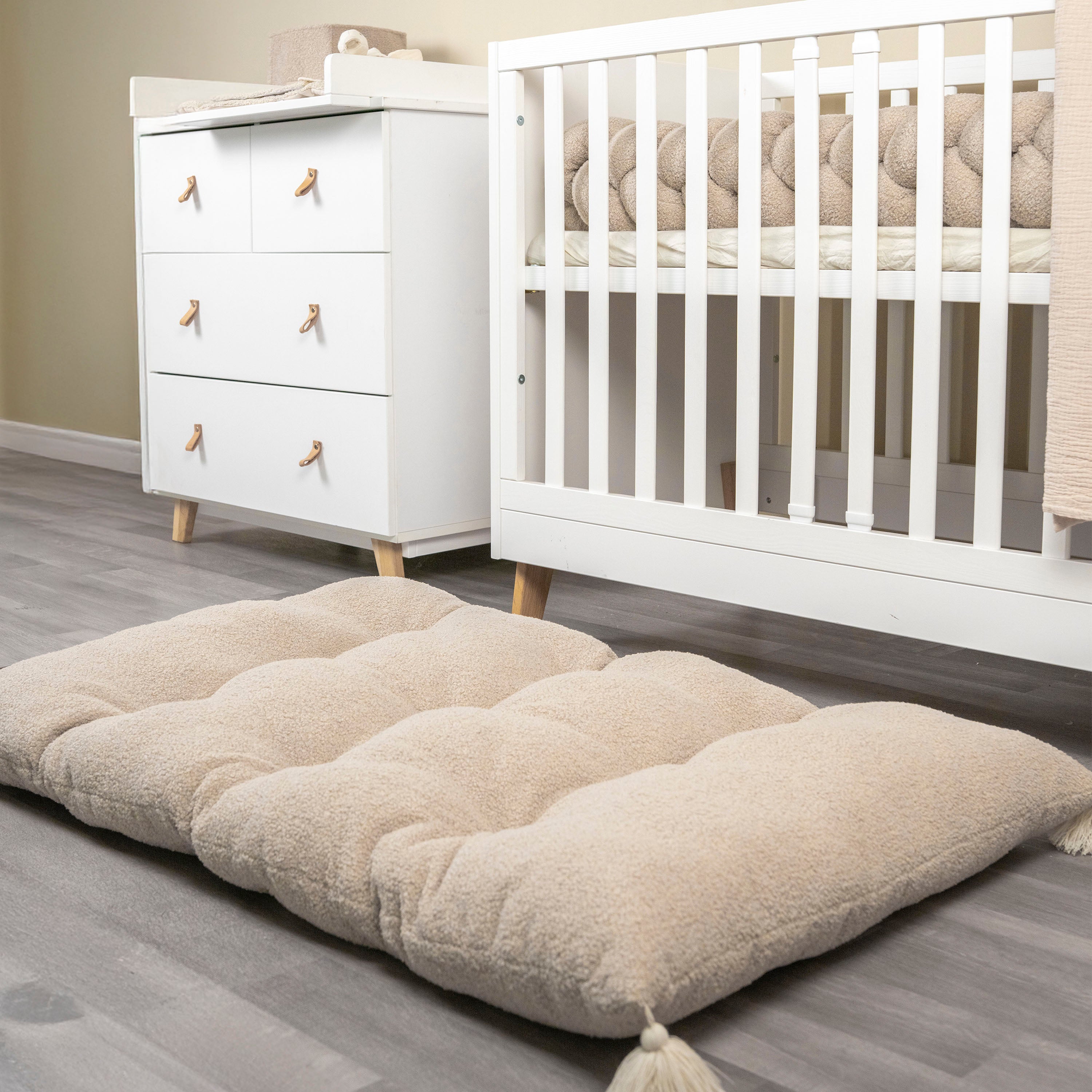 Matratze Bodenmatte Teddystoff Boucle für Kletterbogen Spielezimmer - Baby & Kleinkind