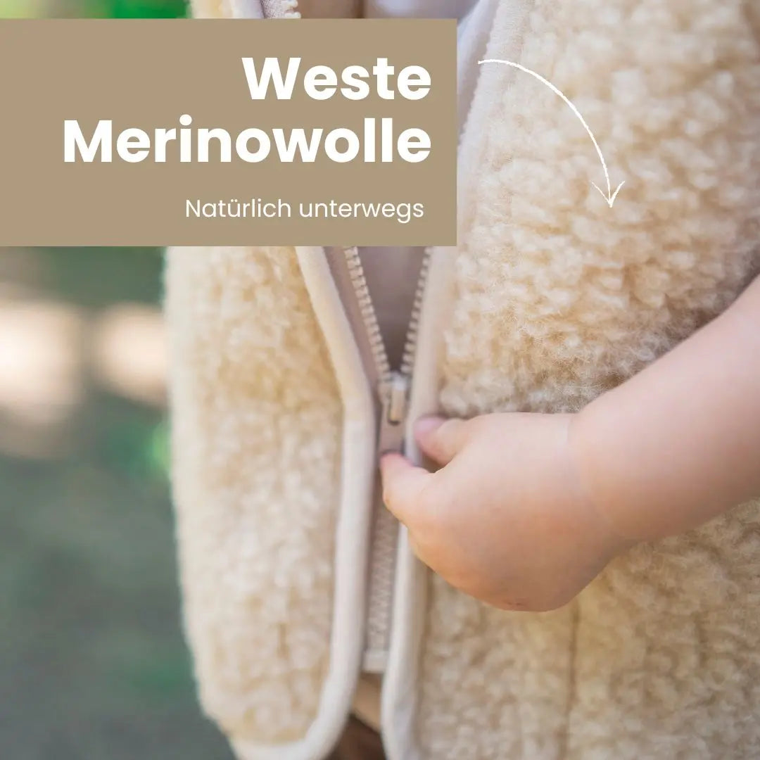 Merinoweste Muster für Kinder – atmungsaktiv & hautverträglich - Weste