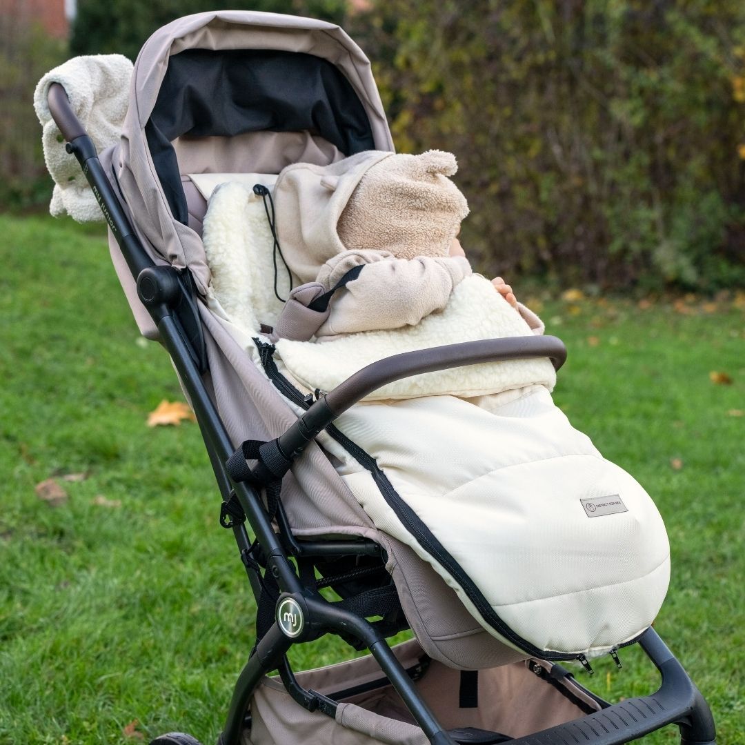 Winterfußsack wasserabweisend Innenfutter aus Merinowolle - Kinderwagen - Winterfußsack