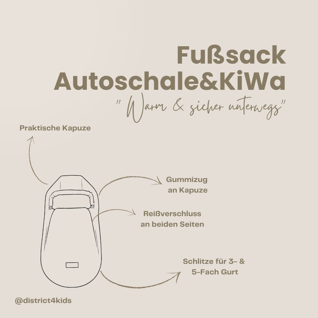 Winterfußsack Kaschmir – luxuriös & warm für Kinderwagen & Autoschale - Winterfußsack