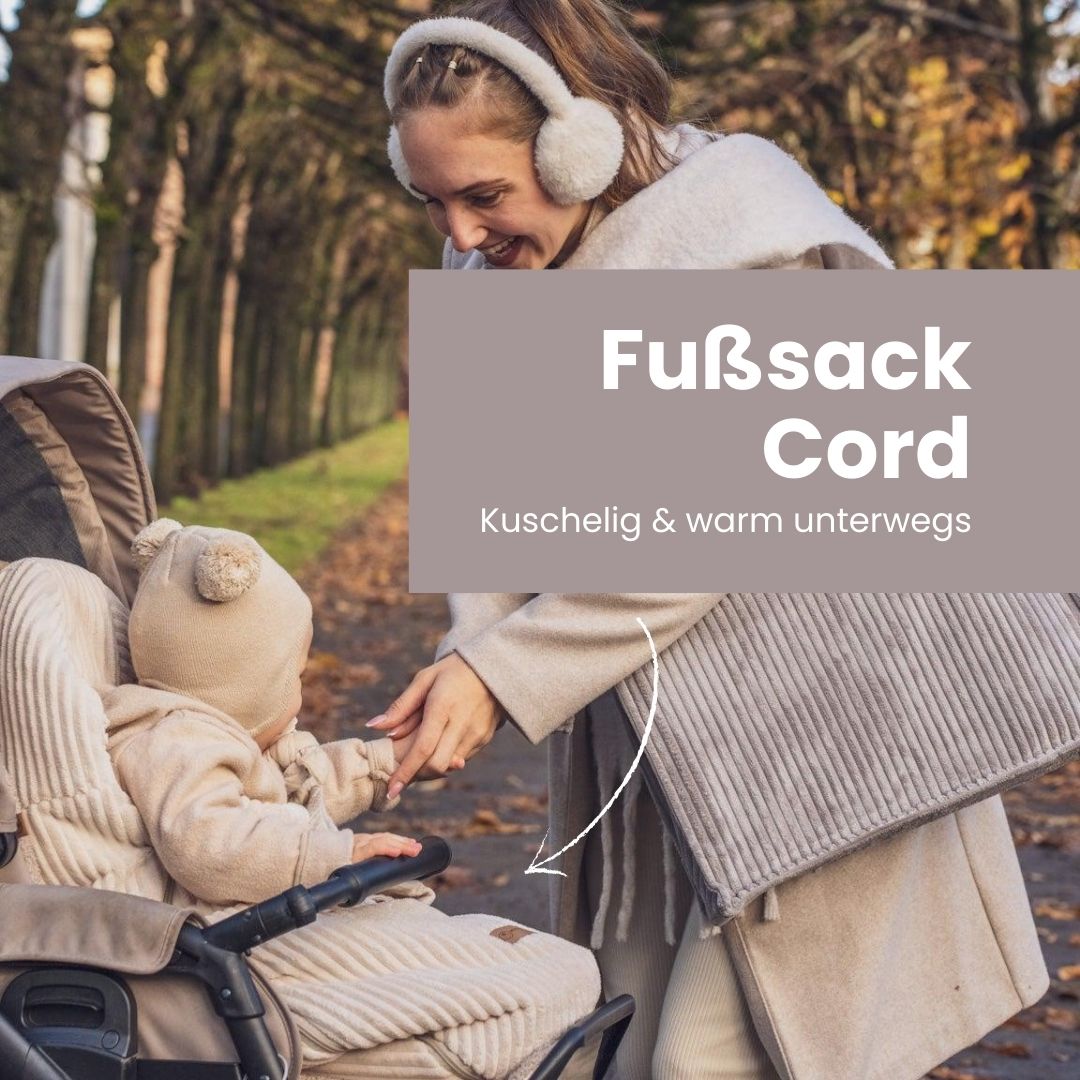 Winterfußsack Cord – warm & stylisch für Kinderwagen & Autoschale Winterfußsack