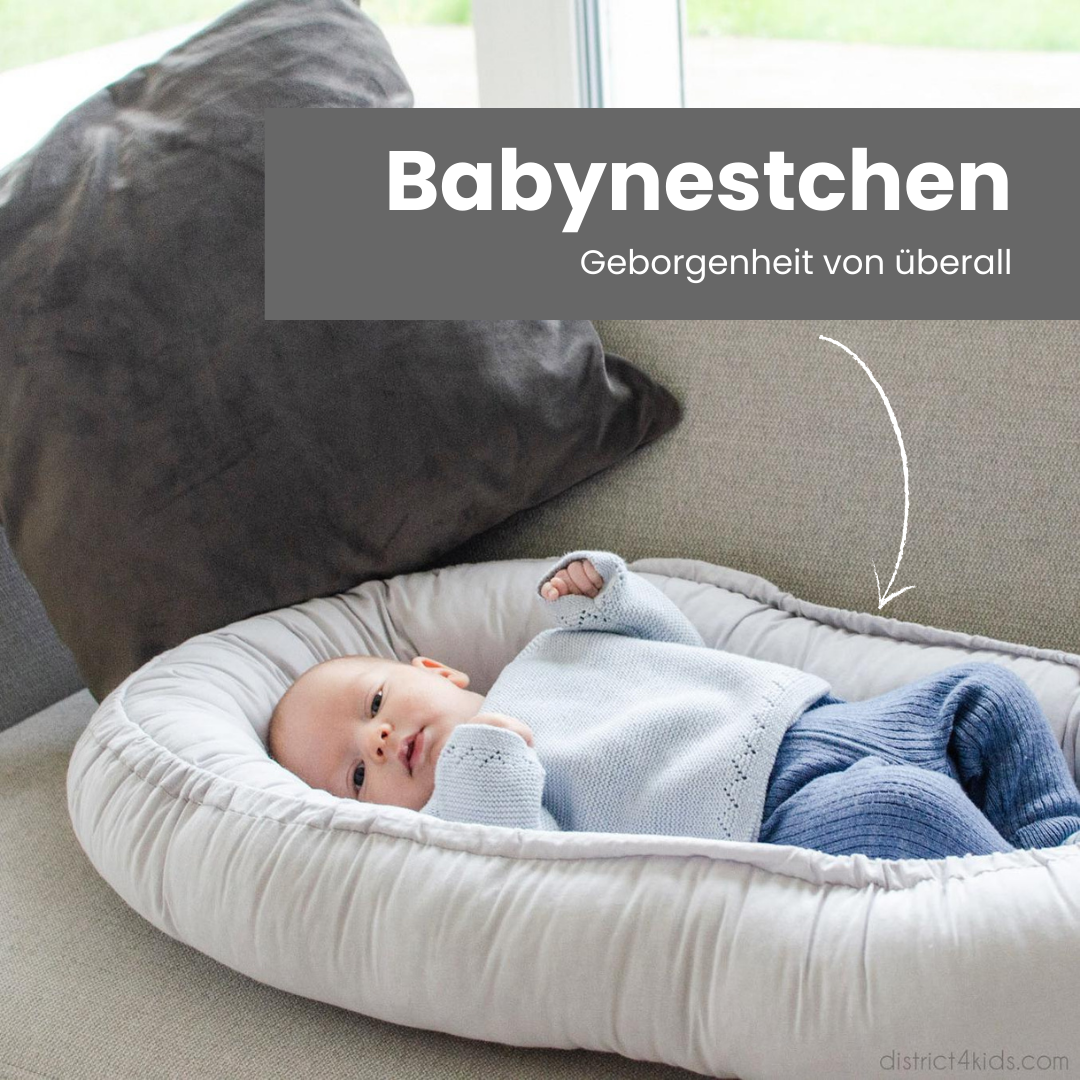 Babynestchen Baumwolle – Kuscheliger Baby-Kokon - Babynestchen