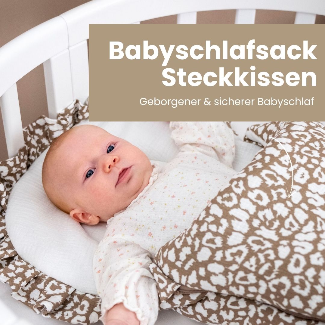 Babyschlafsack Dreamy Musselin Leopard – Ganzjahresschlafsack - Babyschlafsack