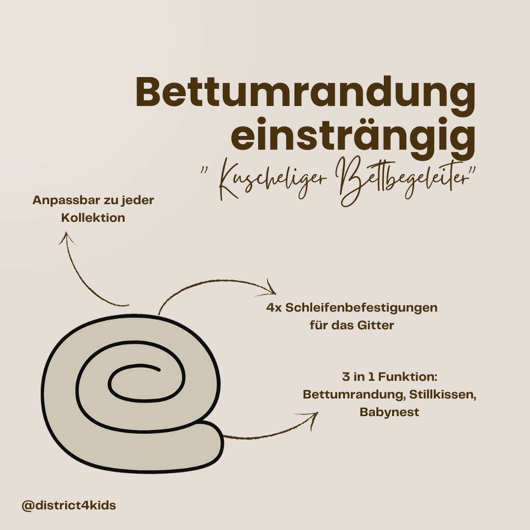Bettschlange einsträngig Teddystoff Boucle – Schutz & Vielseitig - Baby & Kleinkind