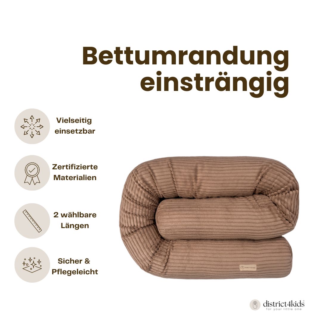 Bettschlange einsträngig Cord - Schutz Komfort & Vielseitigkeit für dein Baby - Baby & Kleinkind