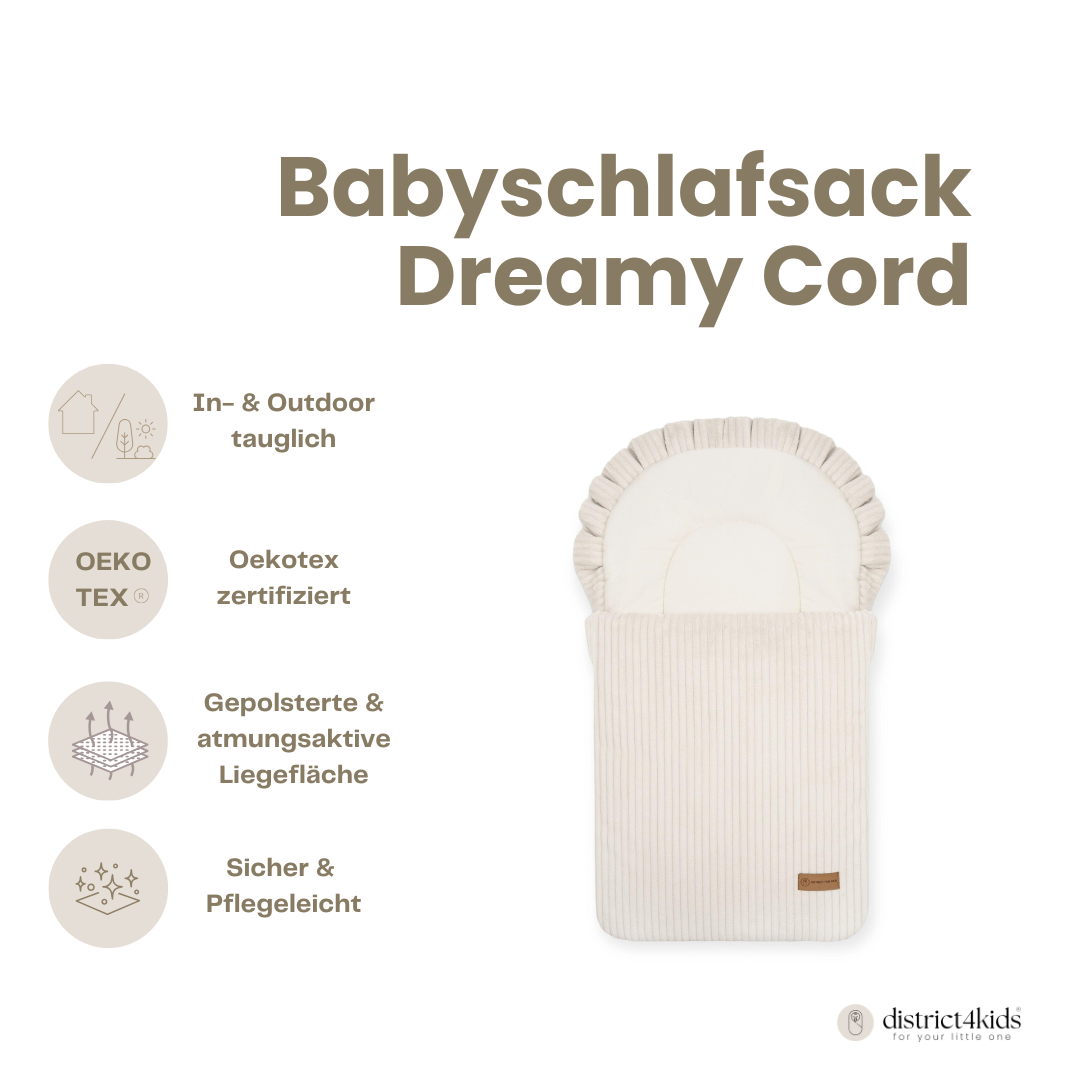 Babyschlafsack Dreamy Cord – Kuscheliger Ganzjahresschlafsack - Babyschlafsack