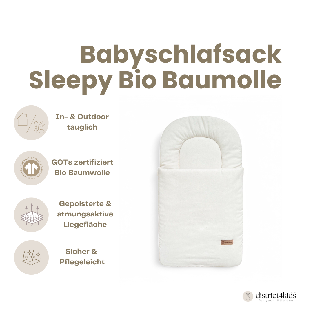 Babyschlafsack Sleepy Bio-Baumwolle - Ganzjahresschlafsack Babyschlafsack