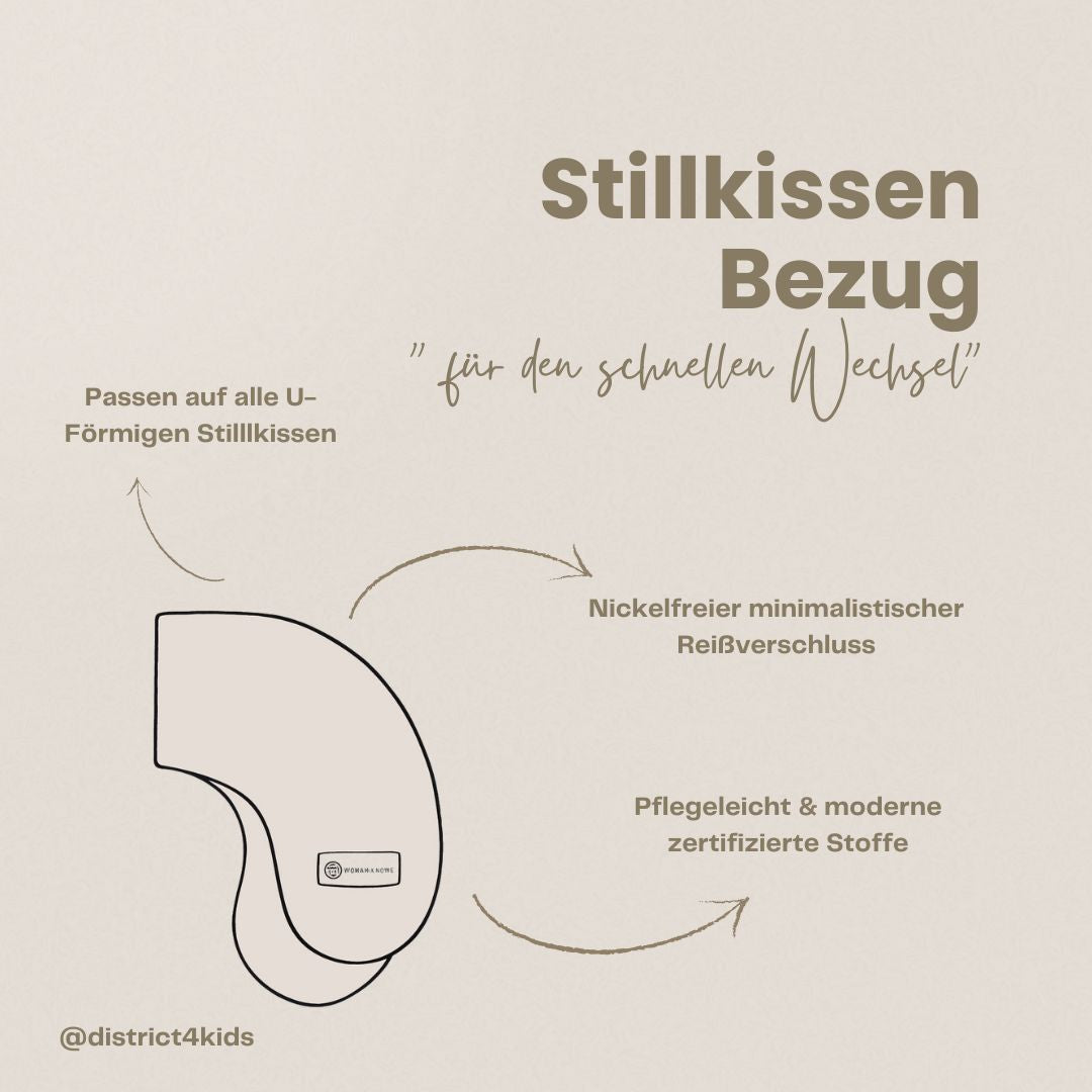 Stillkisse-Ersatzbezug aus Teddystoff Boucle - Stillkissen