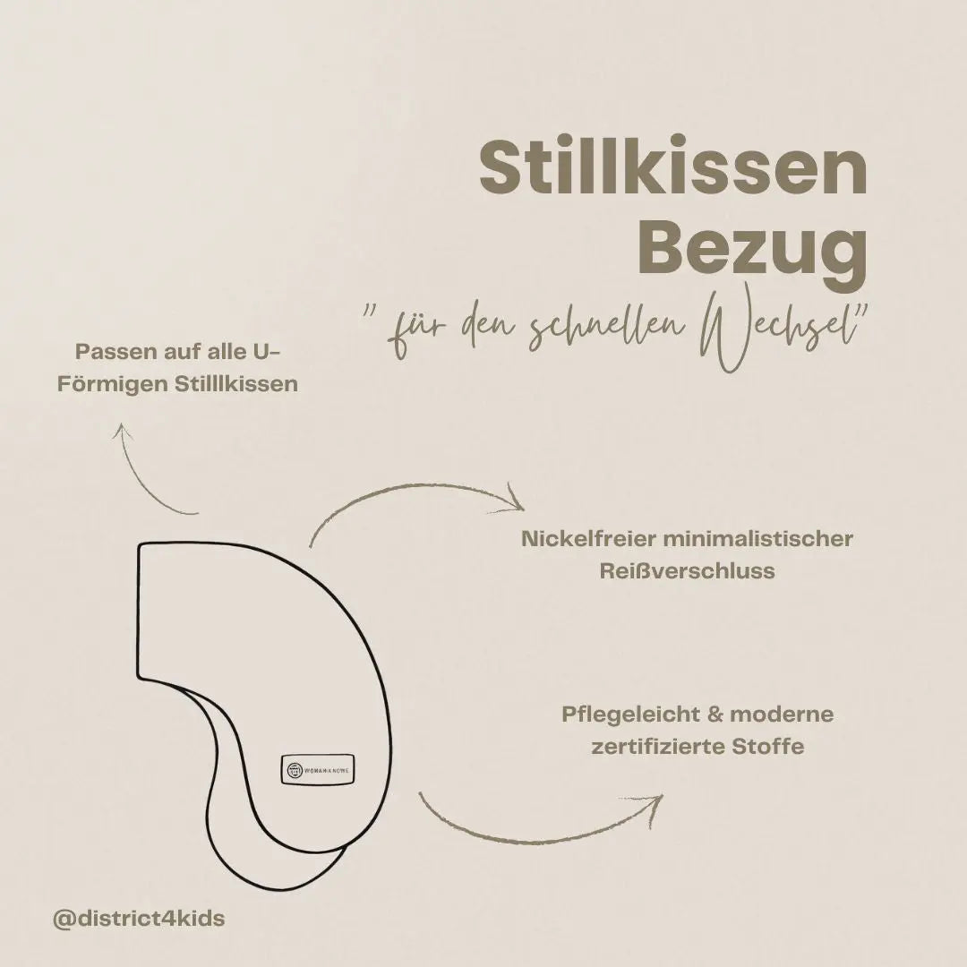 Stillkissen-Ersatzbezug aus Musselin - Stillkissen