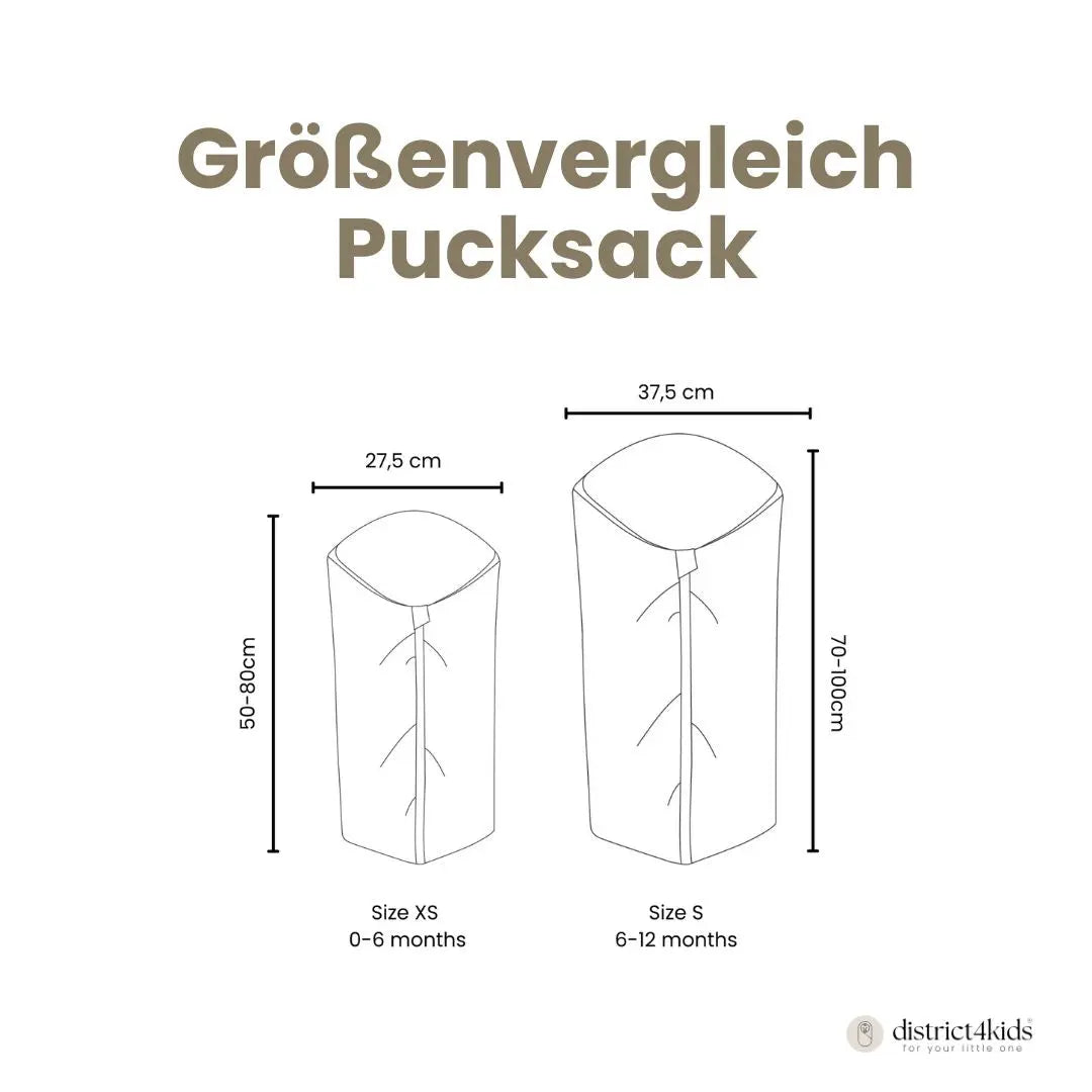 Pucksack Leinen mitwachsend - Atmungsaktiver Babyschlafsack - Pucksack