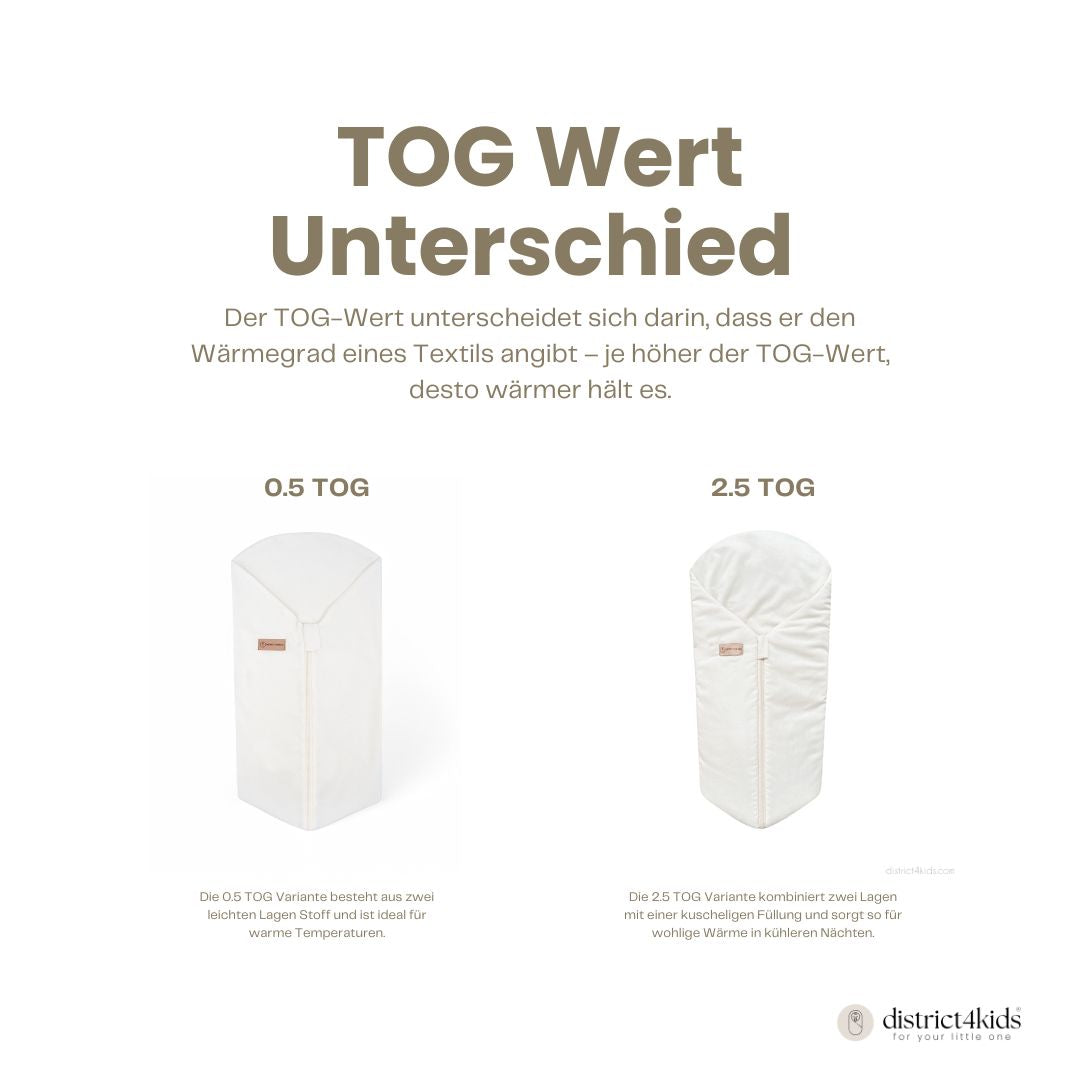 Pucksack Bio-Baumwolle mitwachsend - Ganzjahres Schlafsack für Babys Pucksack