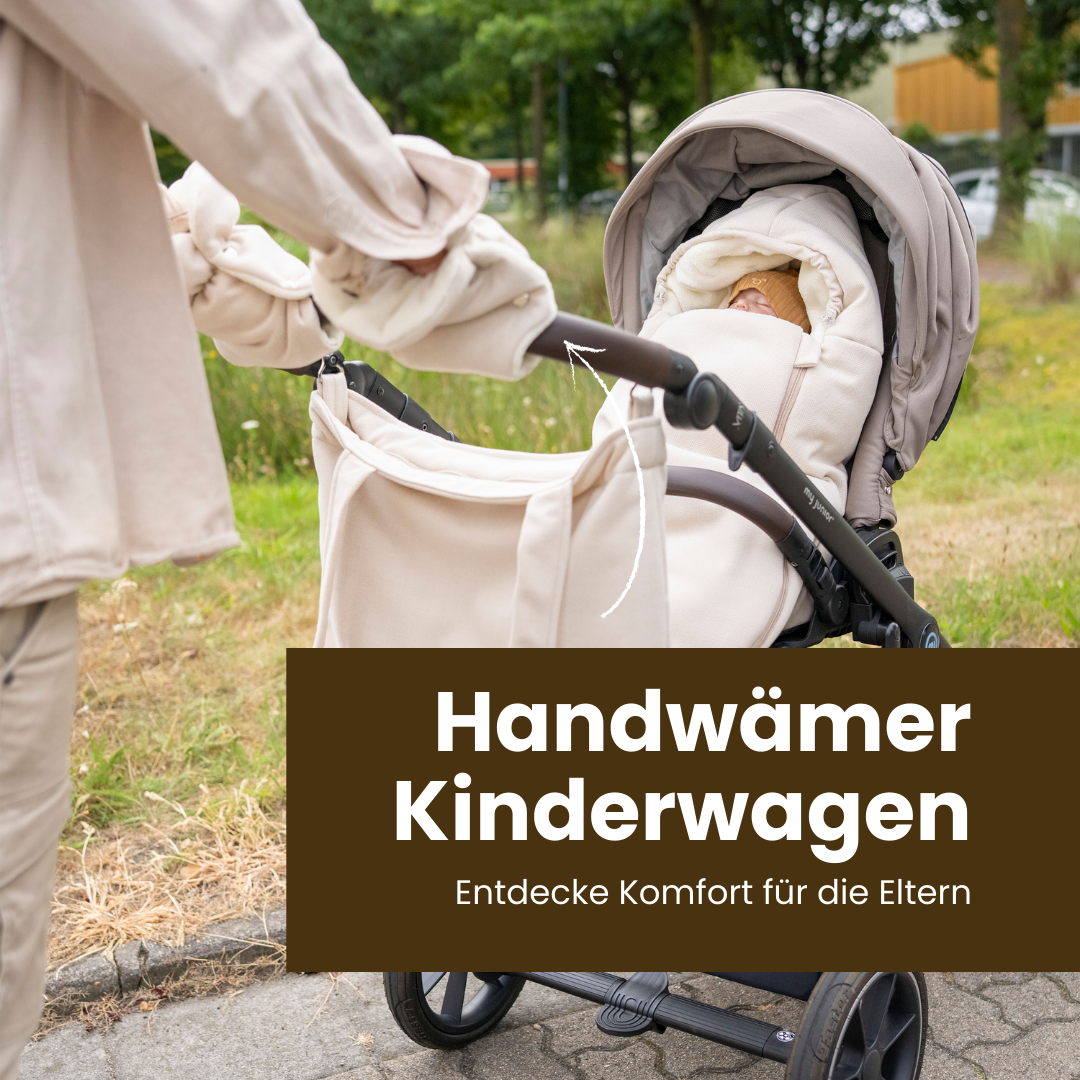 Handschuhe Kaschmir für den Kinderwagen - Handwärmer - Beige - Winterfußsack
