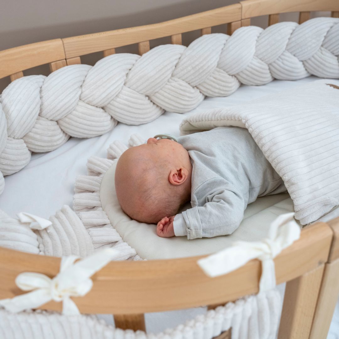 Bettschlange geflochten Cord – Kuschelige & robuste Bettumrandung - Baby & Kleinkind