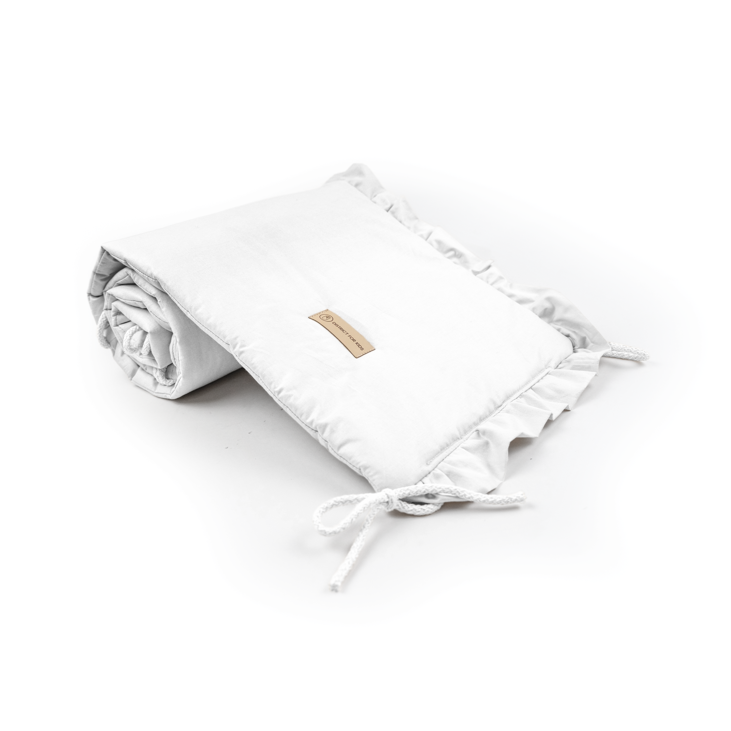 Bettumrandung Rüschen für Baby- und Beistellbetten – Hochwertig & Oeko-Tex zertifiziert Weiß / 150 cm Bettumrandung