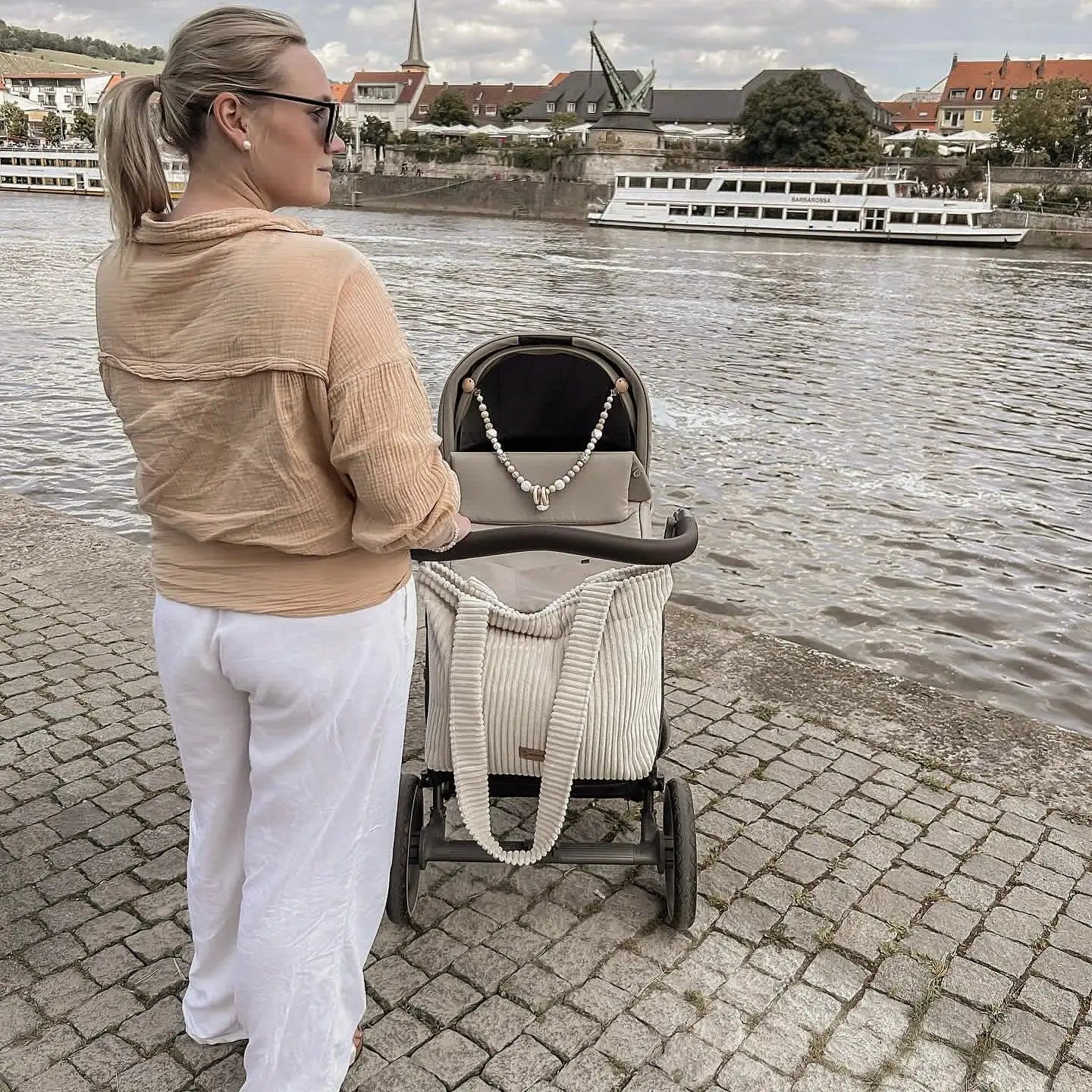Wickeltasche Kinderwagen Cord - Mom bag-Wickeltasche-District for Kids-Creme-District for Kids
