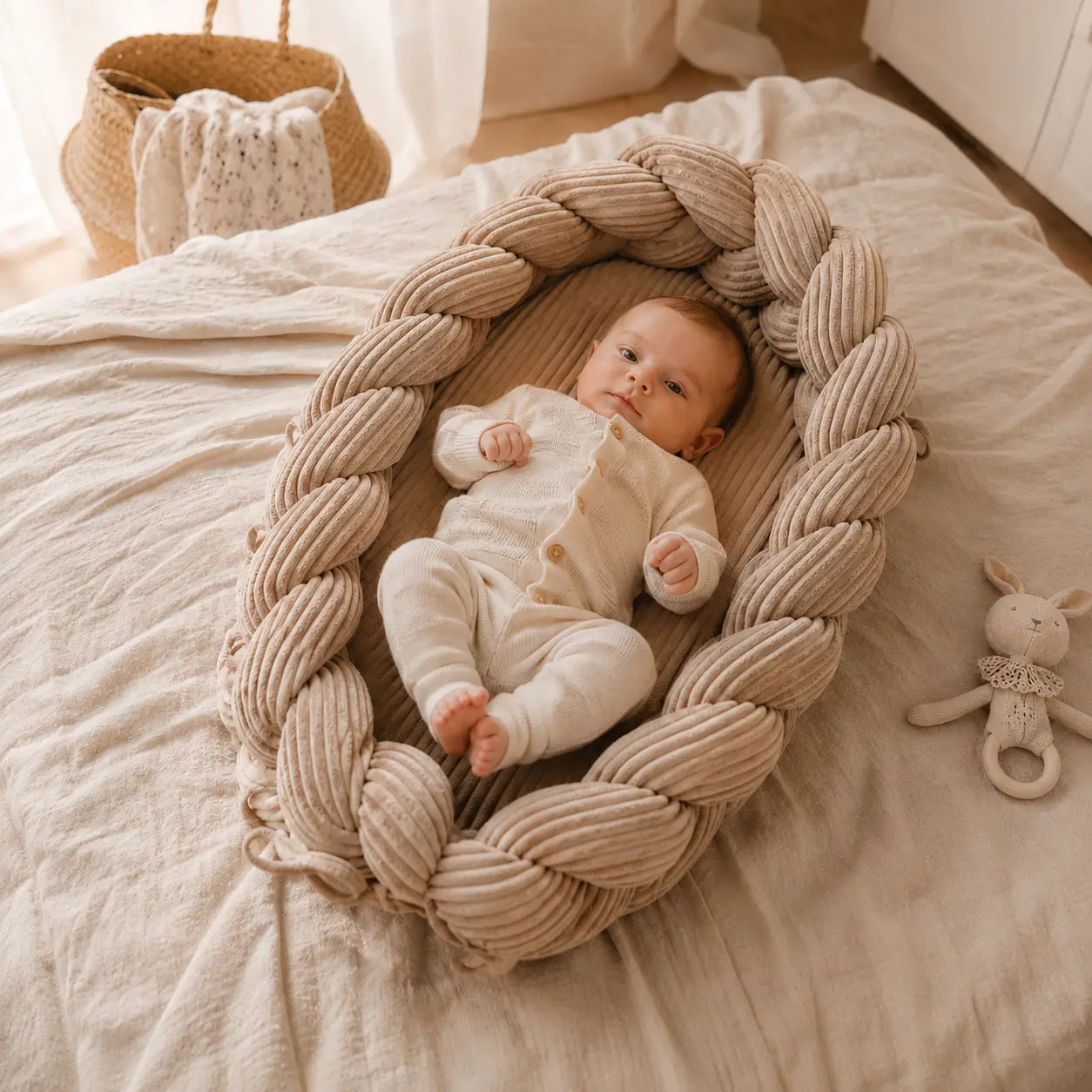 Babynest & Bettschlange 2 in 1 | Cord District for Kids