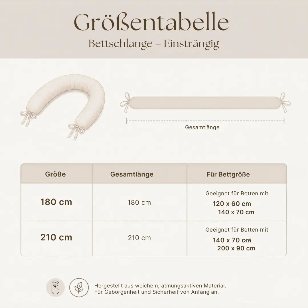 Bettschlange einsträngig Cord - Schutz, Komfort & Vielseitigkeit für dein Baby District for Kids