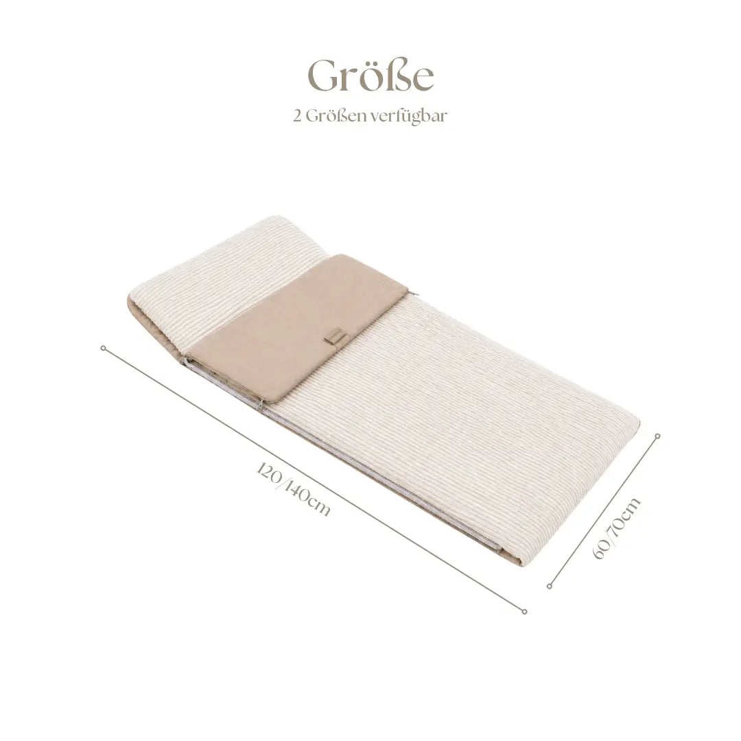 Kinderschlafsack aus Cord inkl. Tasche & Kissen – perfekt für unterwegs & zuhause District for Kids