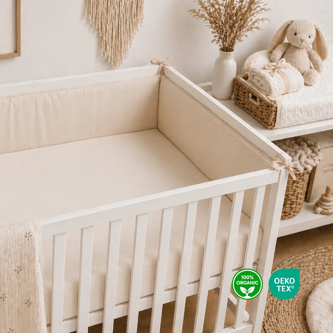 Bettumrandung Bio Baumwolle für Baby- und Beistellbetten – Schutz, Komfort & Qualität District for Kids