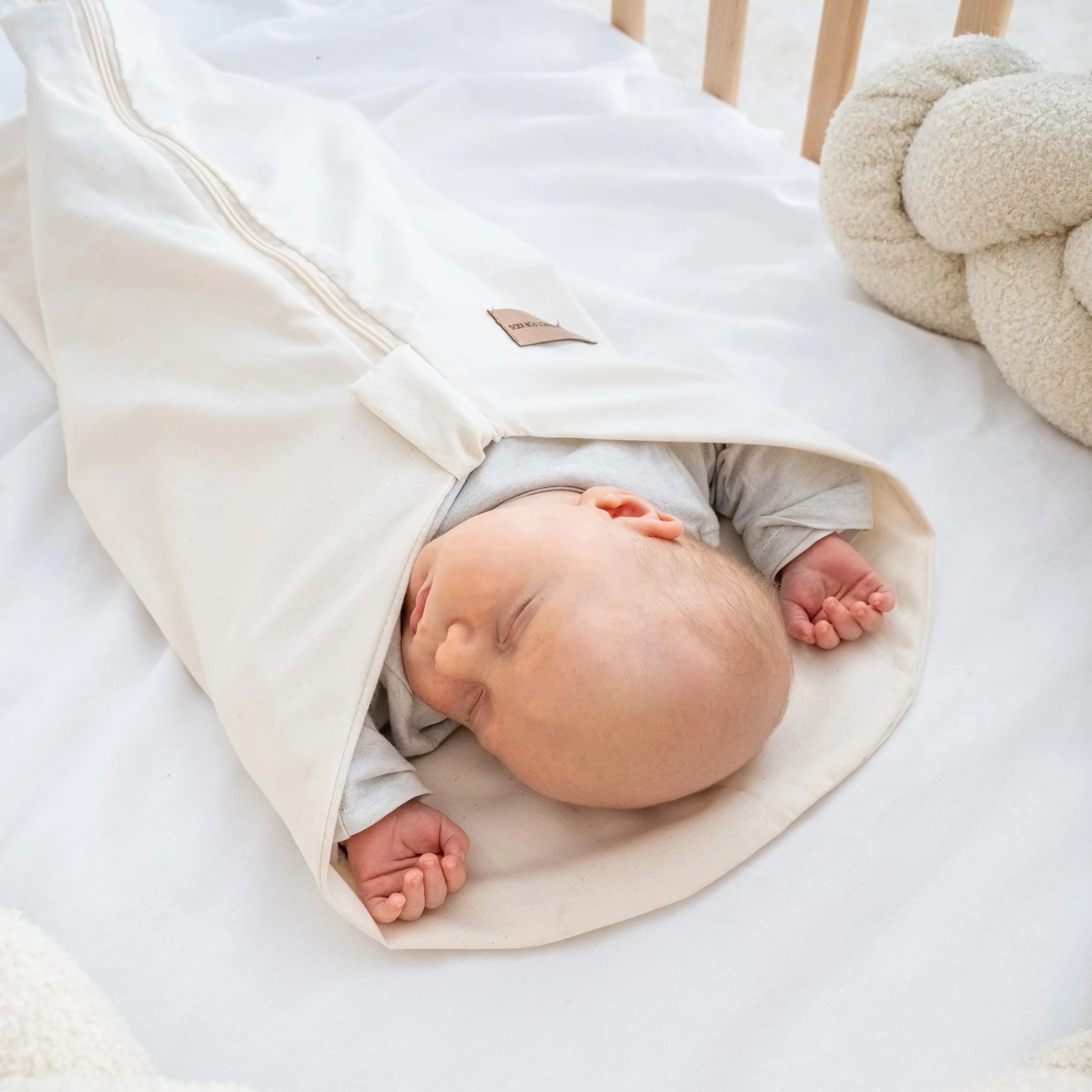 Pucksack Bio-Baumwolle mitwachsend - Ganzjahres Schlafsack für Babys Pucksack
