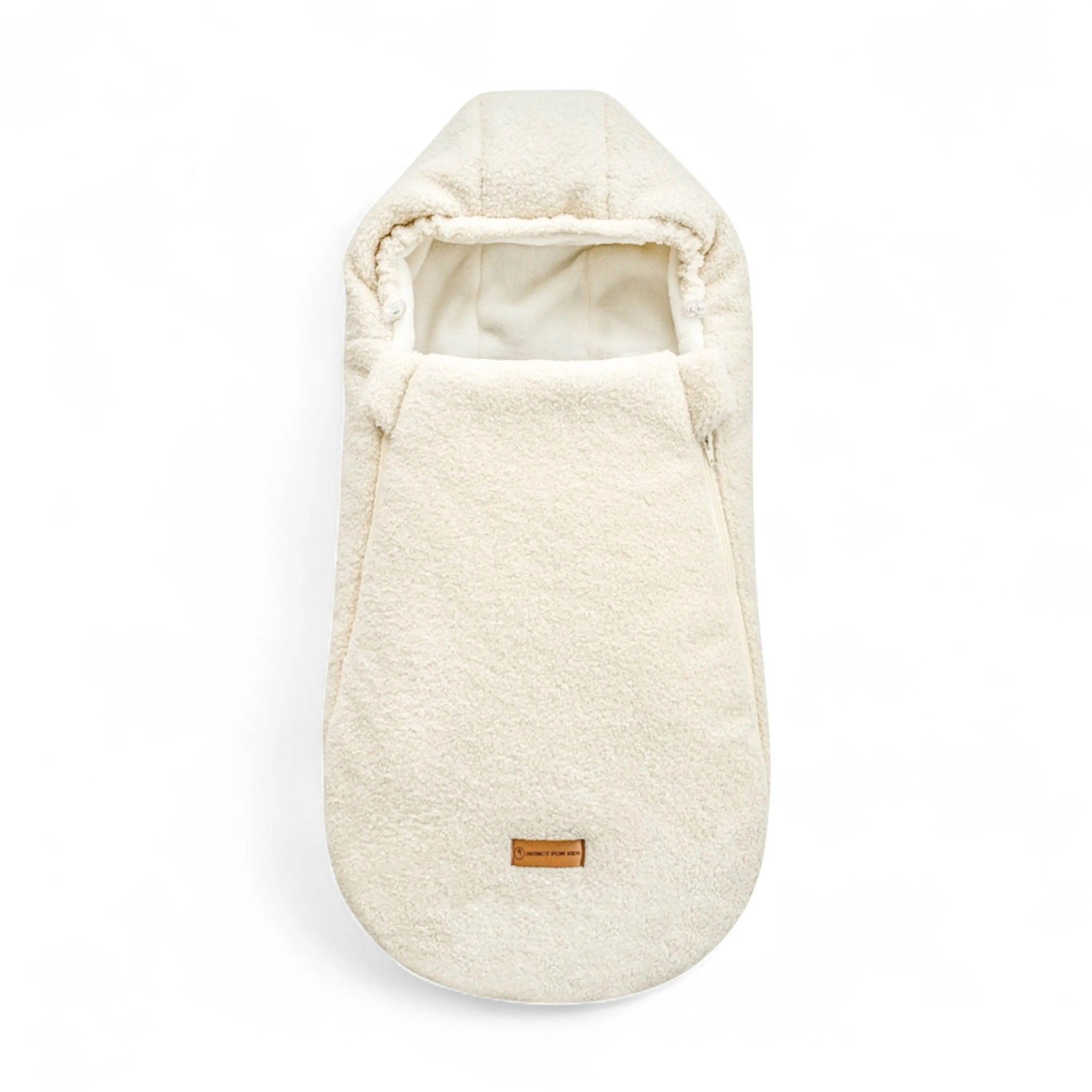 Winterfußsack Teddystoff Bouclé – für Kinderwagen & Autoschale District for Kids