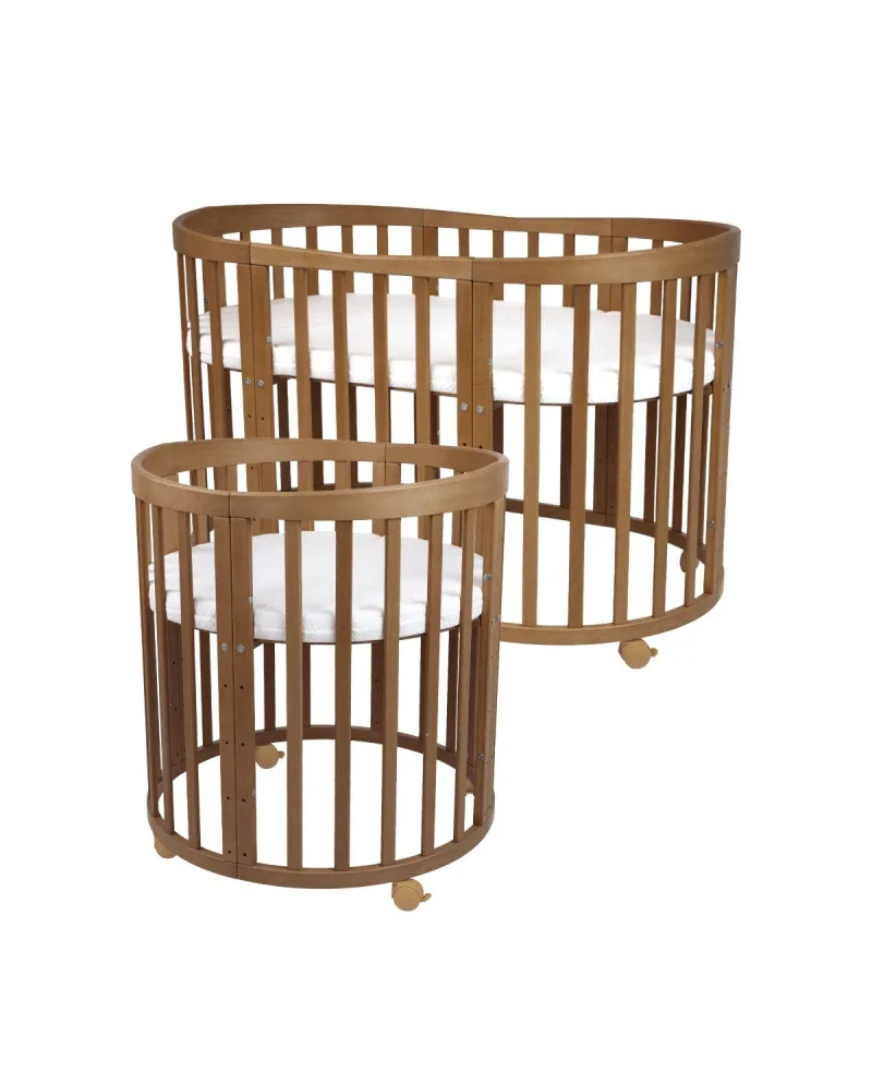 Babybett 7-in-1 – Ein Bett für viele Jahre - mitwachsend | Ovale Form - Babybett