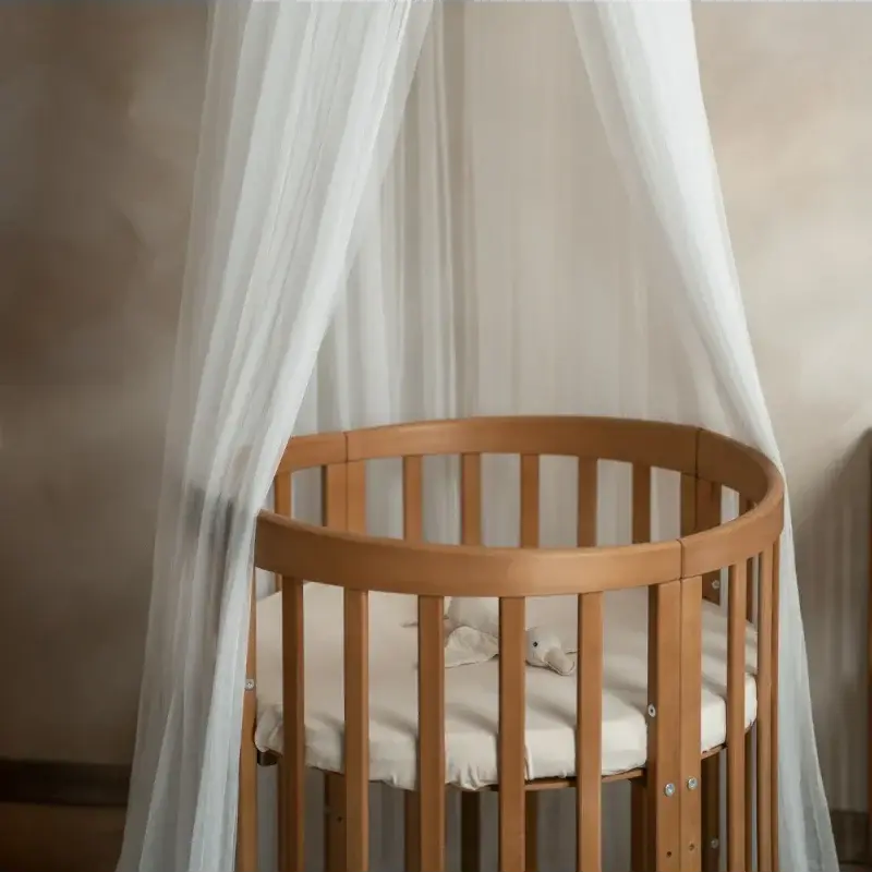 Babybett 7-in-1 – Ein Bett für viele Jahre - mitwachsend | Ovale Form - Babybett