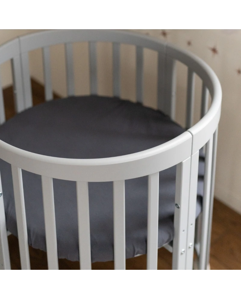 Spannbettlaken rund klein 7-in-1 Babybetten – GOTS-zertifizierter Bio-Baumwolle - Bettlaken