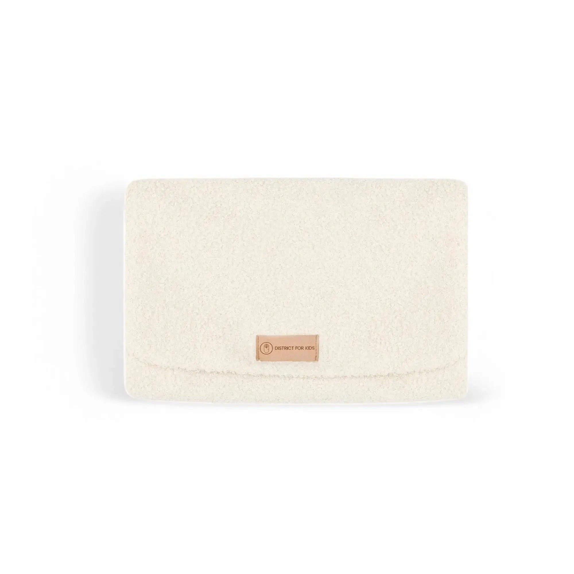 Wickelunterlage Teddystoff Bouclé – praktische Windeltasche für unterwegs - Creme - Wickelauflage