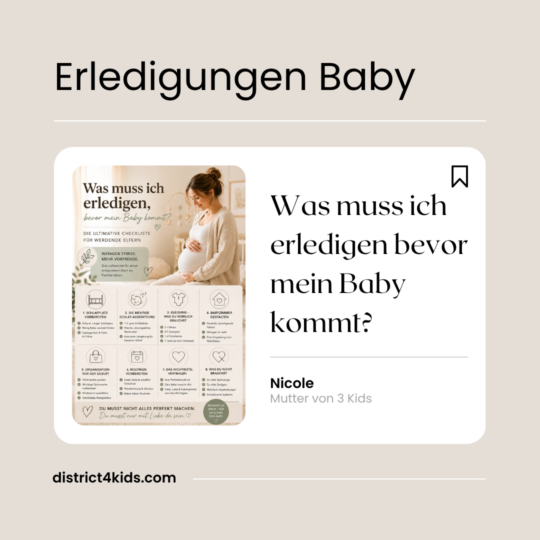 Was muss ich erledigen bevor das Baby kommt?