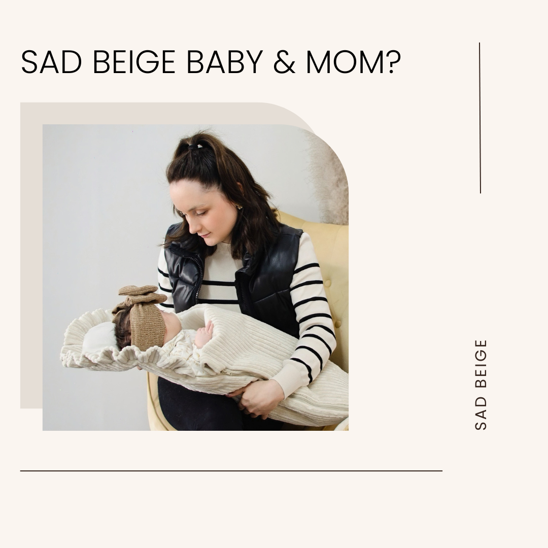 Sad Beige Baby & Mom