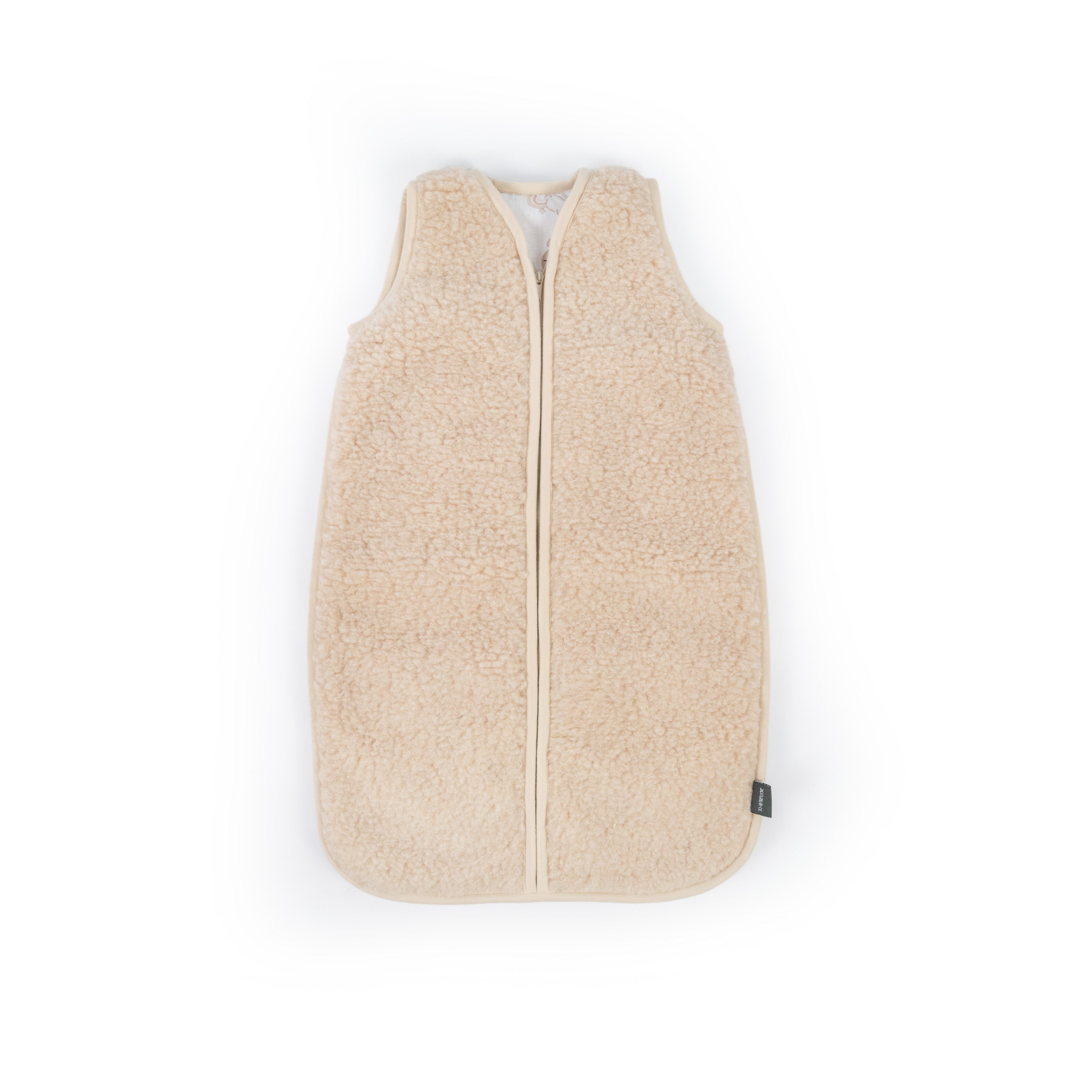 Babyschlafsack Merinowolle Wollwalk - natürlich warm & kuschelig - Beige / 70 cm / 3.5 TOG - Babyschlafsack