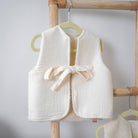 Wende-Weste für Kleinkinder | Teddy Bouclé & Musselin | Unisex 1-5 Jahre