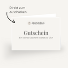 Geschenkgutschein digital - inkl. Gutschein-Template zum ausdrucken - Geschenkgutscheine