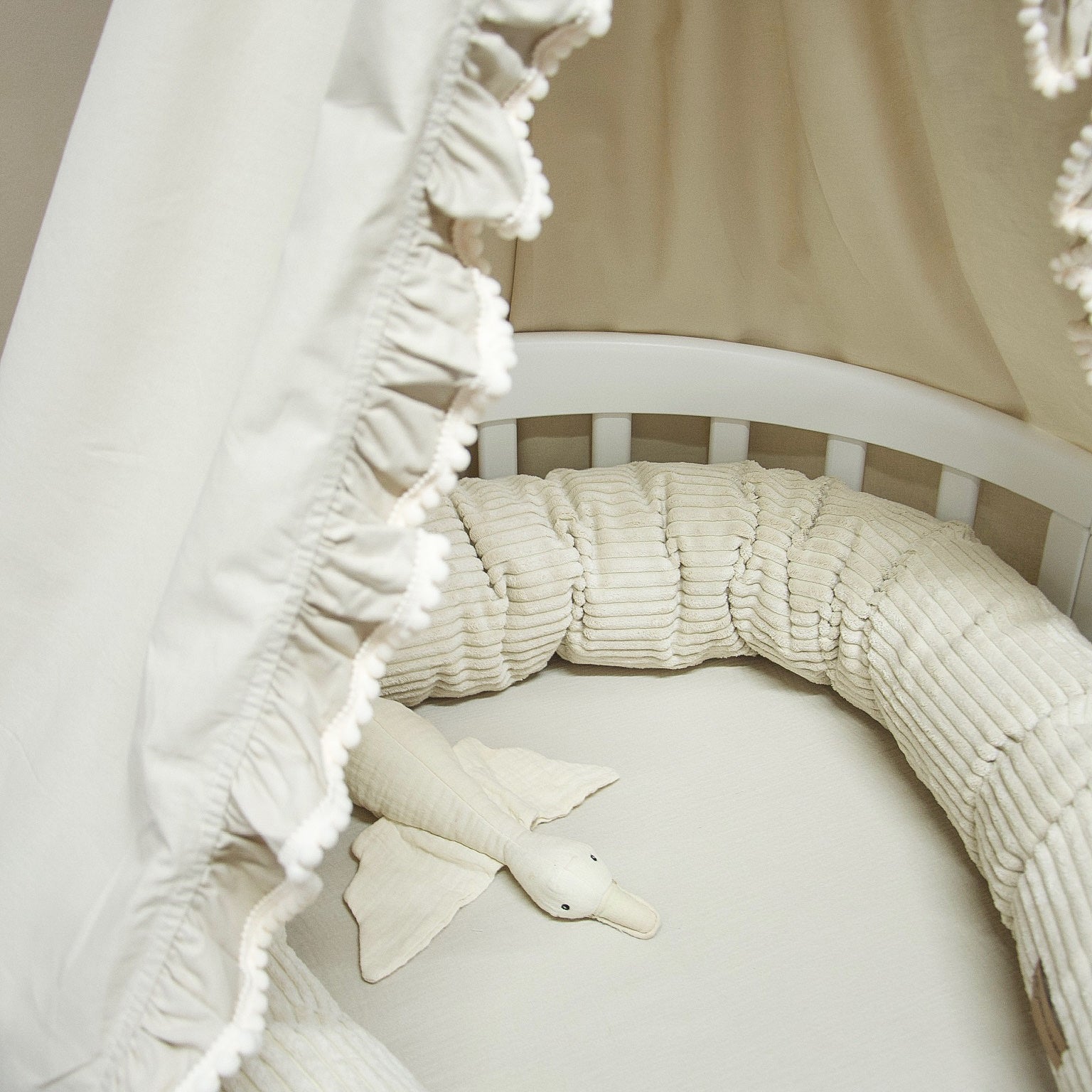 Bettschlange einsträngig Cord - Schutz Komfort & Vielseitigkeit für dein Baby - Baby & Kleinkind