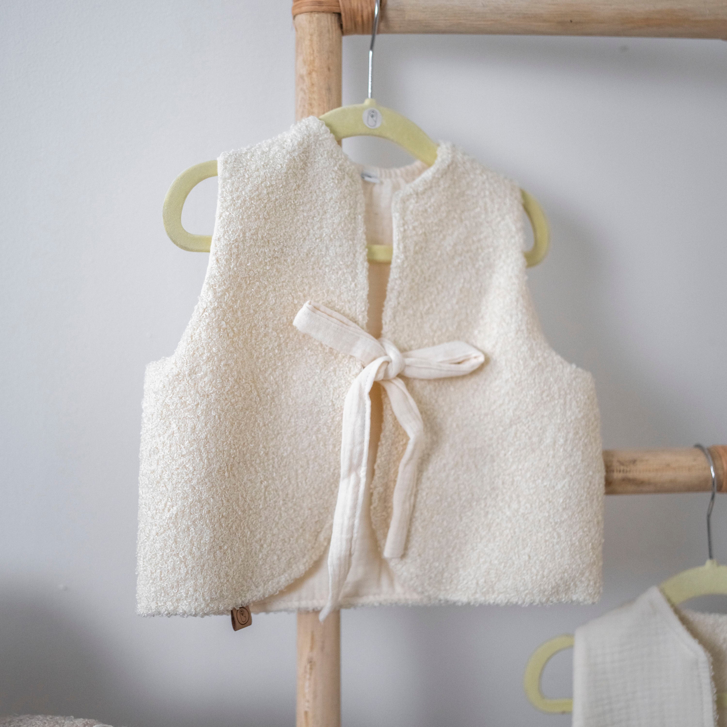 Wende-Weste für Kleinkinder | Teddy Bouclé & Musselin | Unisex 1-5 Jahre