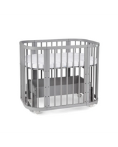 Babybett 5-in-1 – Ein Bett für viele Jahre - mitwachsend | Quadratische Form - Grau - Babybett