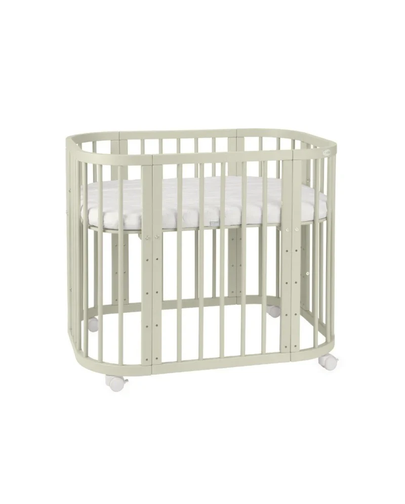 Babybett 5-in-1 – Ein Bett für viele Jahre - mitwachsend | Quadratische Form - Babybett