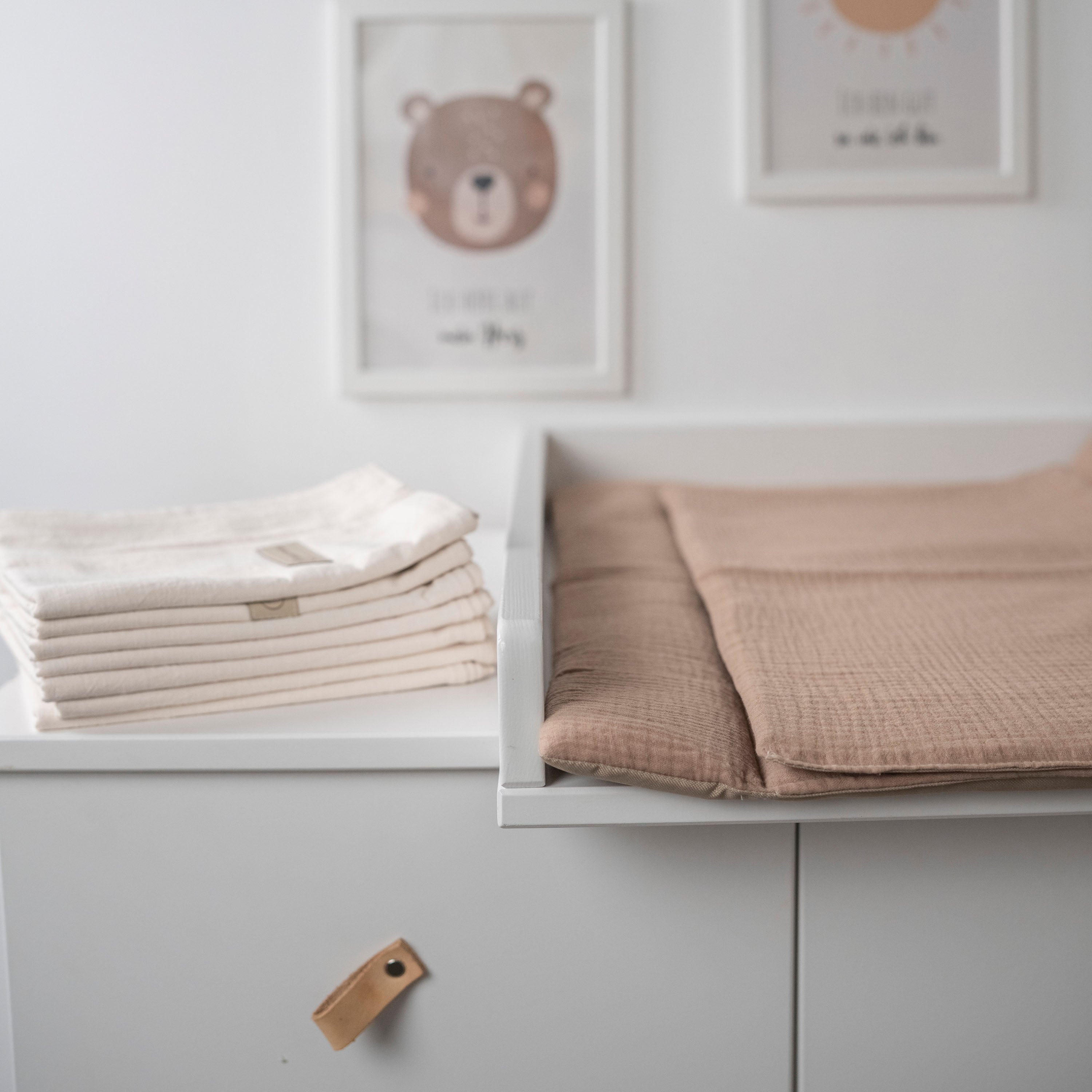 Wickelauflage Musselin mit Unterlage – natürlich & kuschelig für dein Baby - Wickelauflage