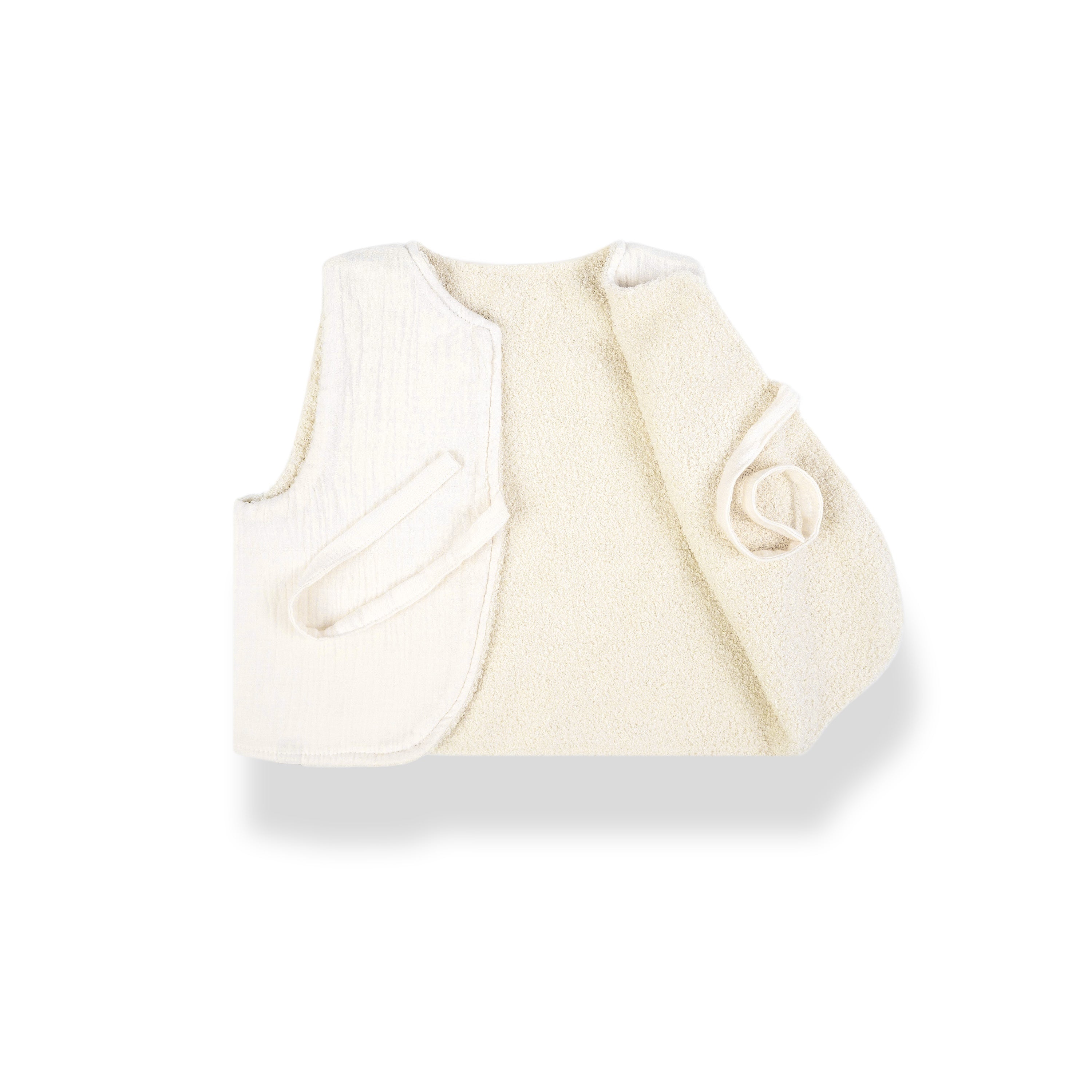 Wende-Weste für Kleinkinder | Teddy Bouclé & Musselin | Unisex 1-5 Jahre