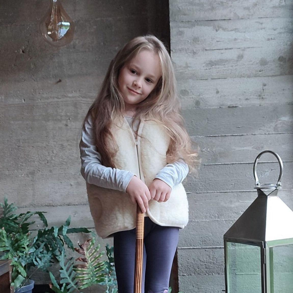 Baby- & Kinderweste Merinowolle Wollwalk | 1-10 Jahre | Beige-Weste-District for Kids-Beige-1-3 Jahre-District for Kids